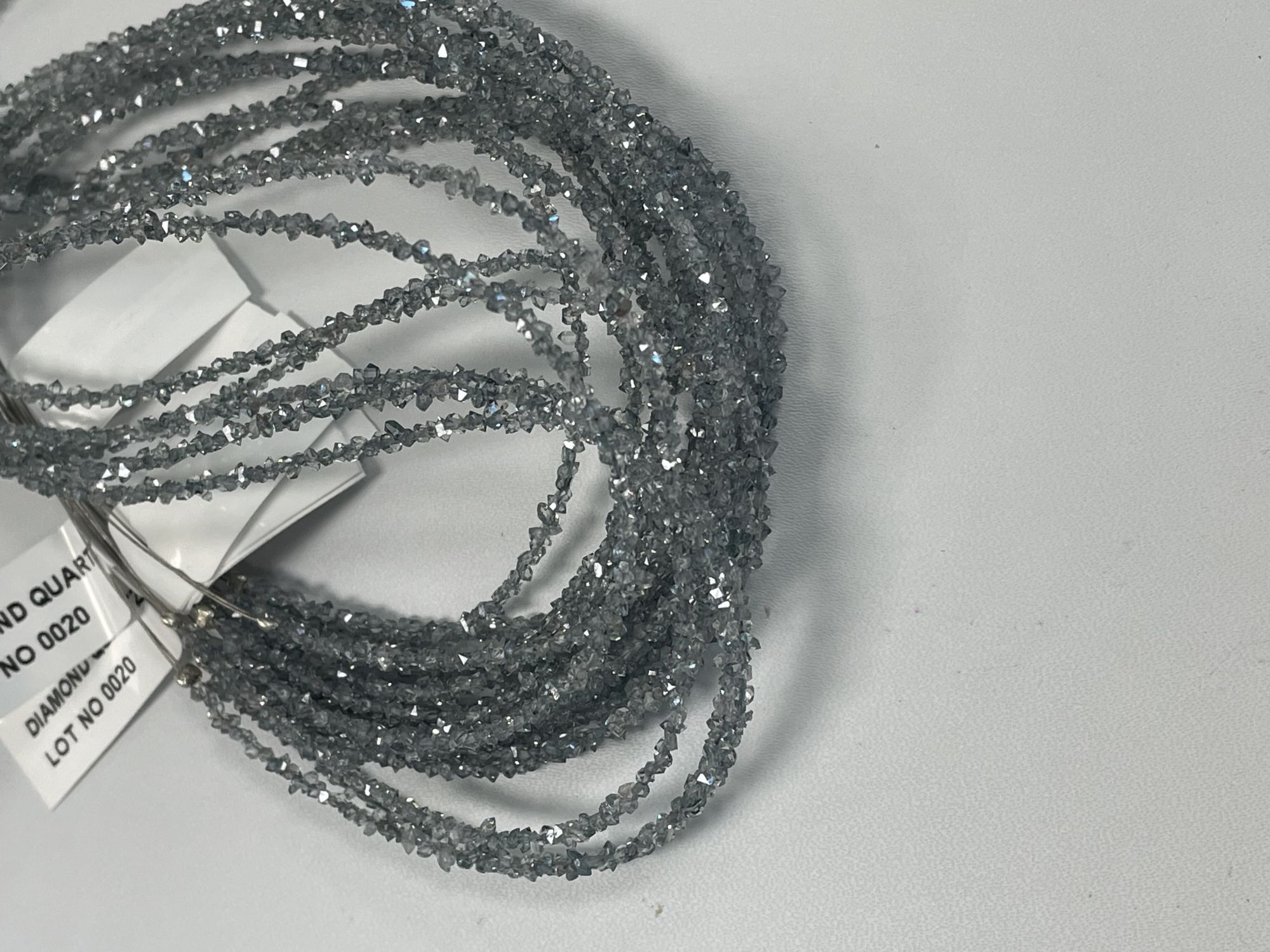 Blue Grey Herkimer Diamond Funky Cut Faceted