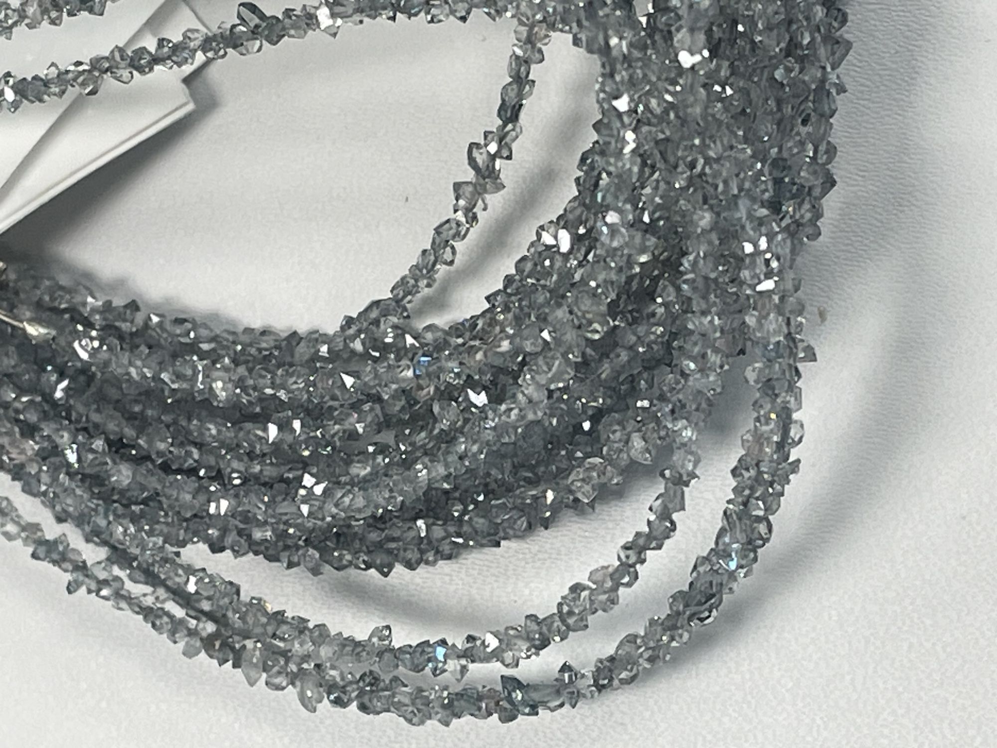 Blue Grey Herkimer Diamond Funky Cut Faceted