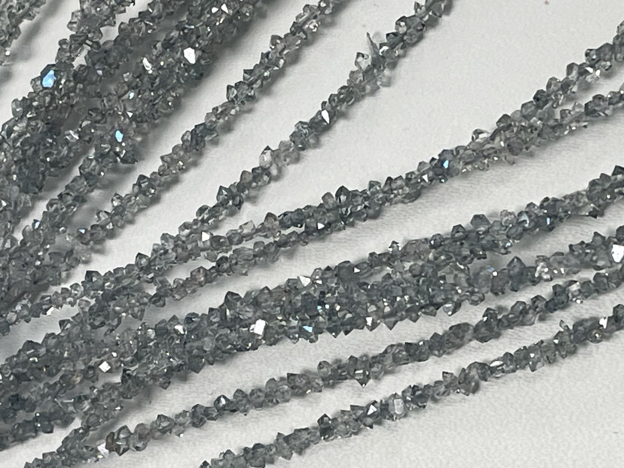 Blue Grey Herkimer Diamond Funky Cut Faceted