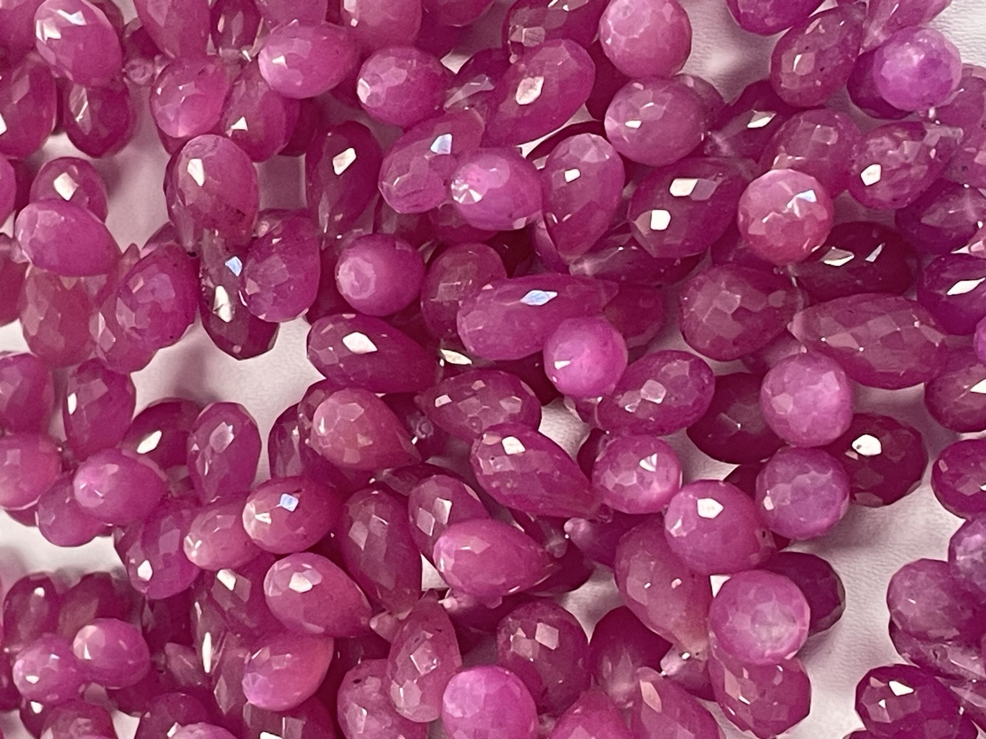Pink Sapphire Drop Faceted