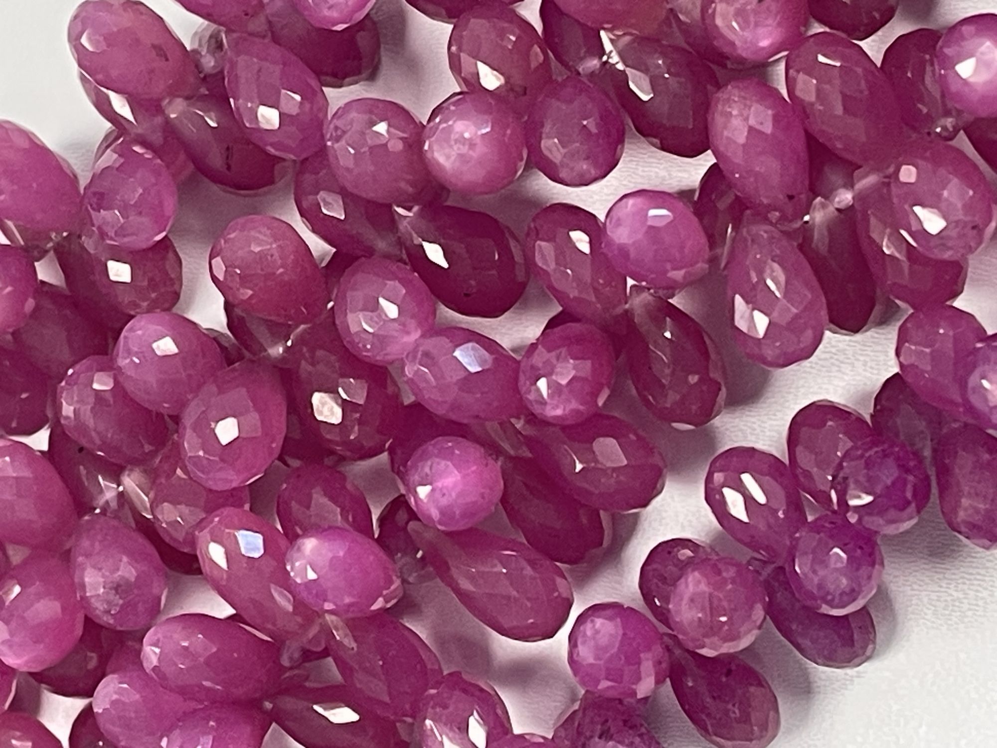 Pink Sapphire Drop Faceted
