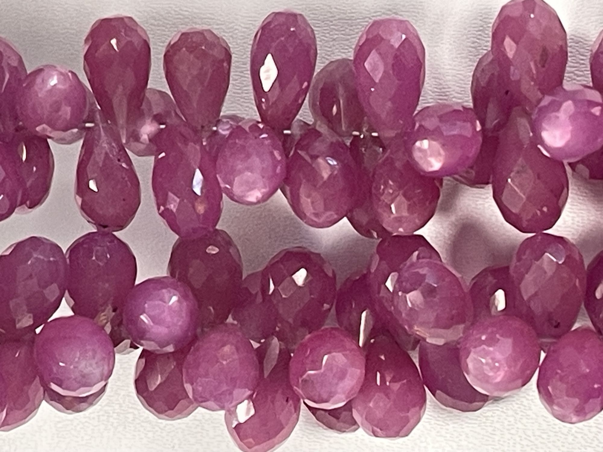Pink Sapphire Drop Faceted