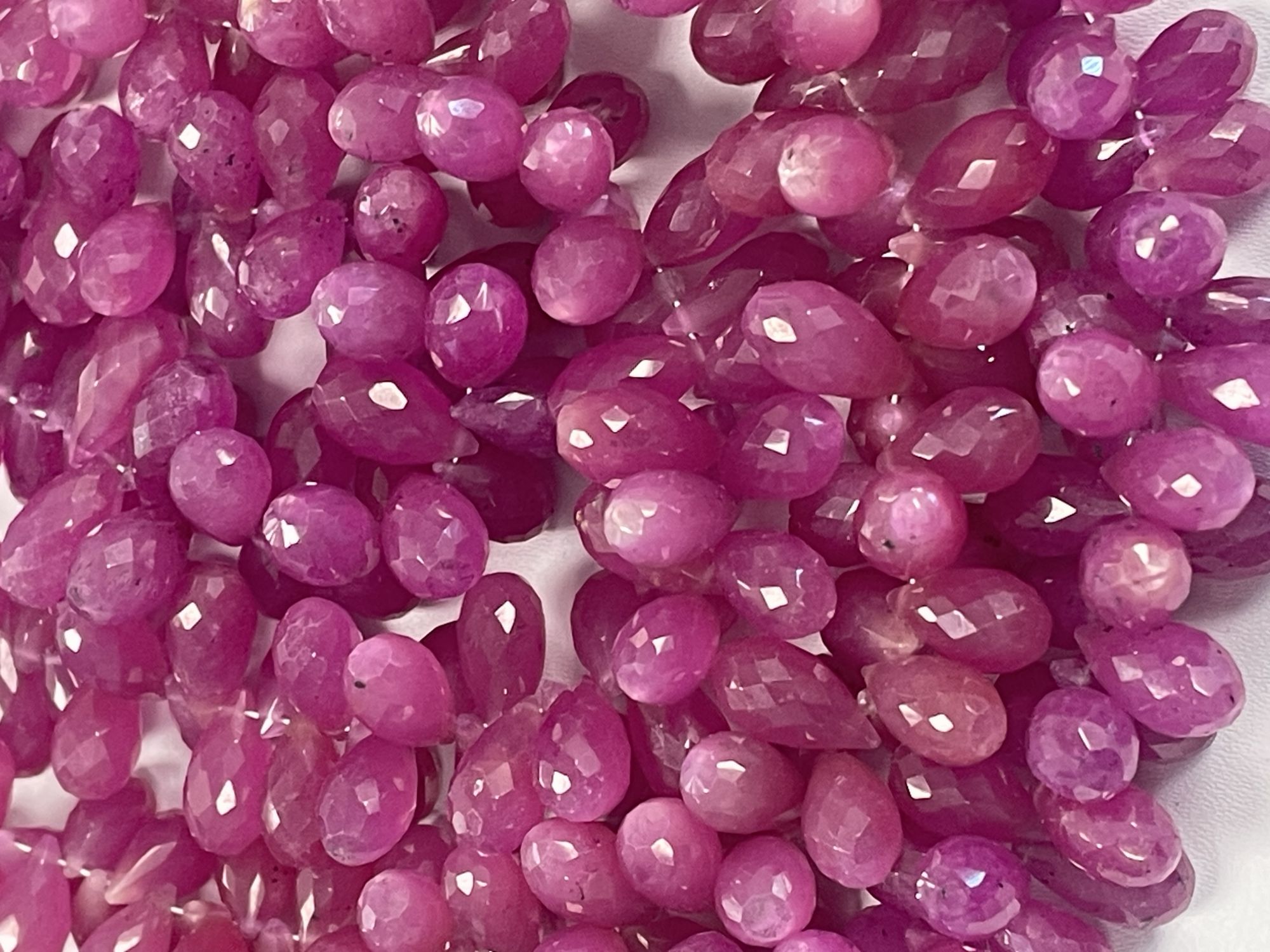 Pink Sapphire Drop Faceted