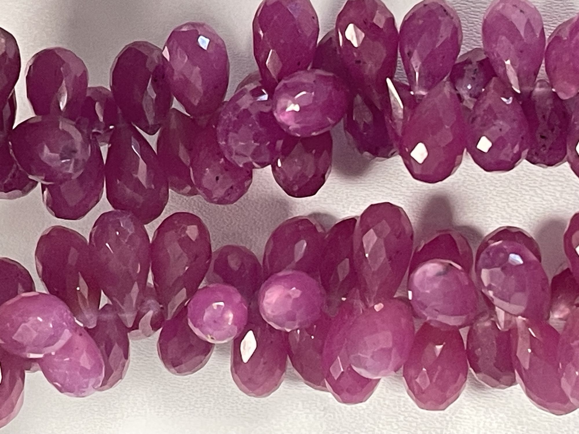 Pink Sapphire Drop Faceted