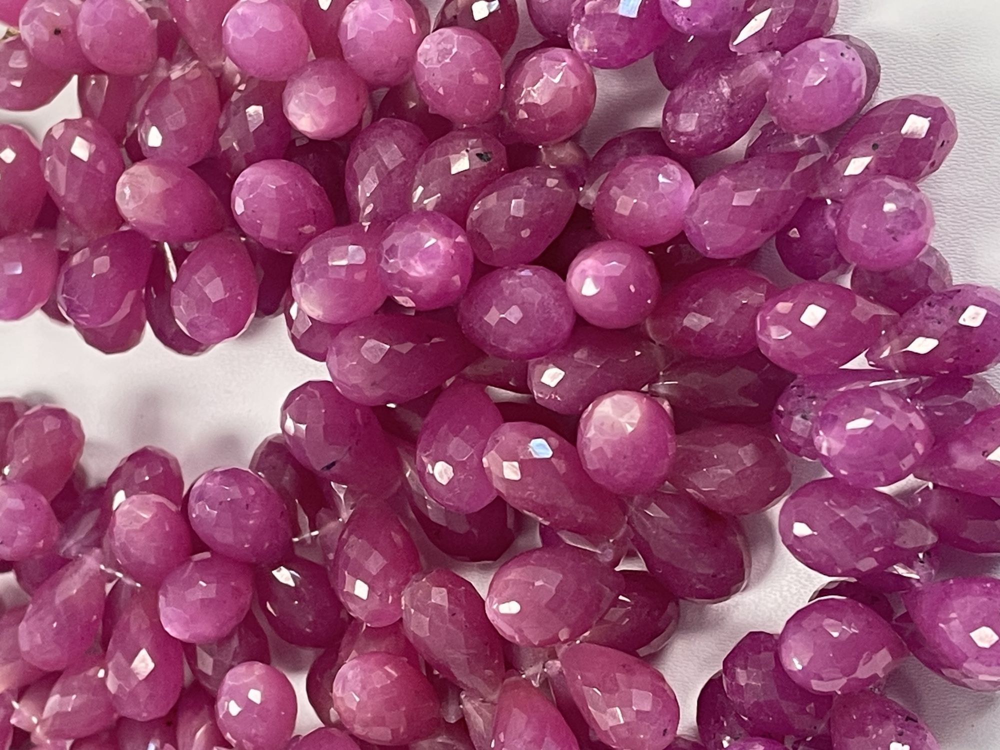 Pink Sapphire Drop Faceted