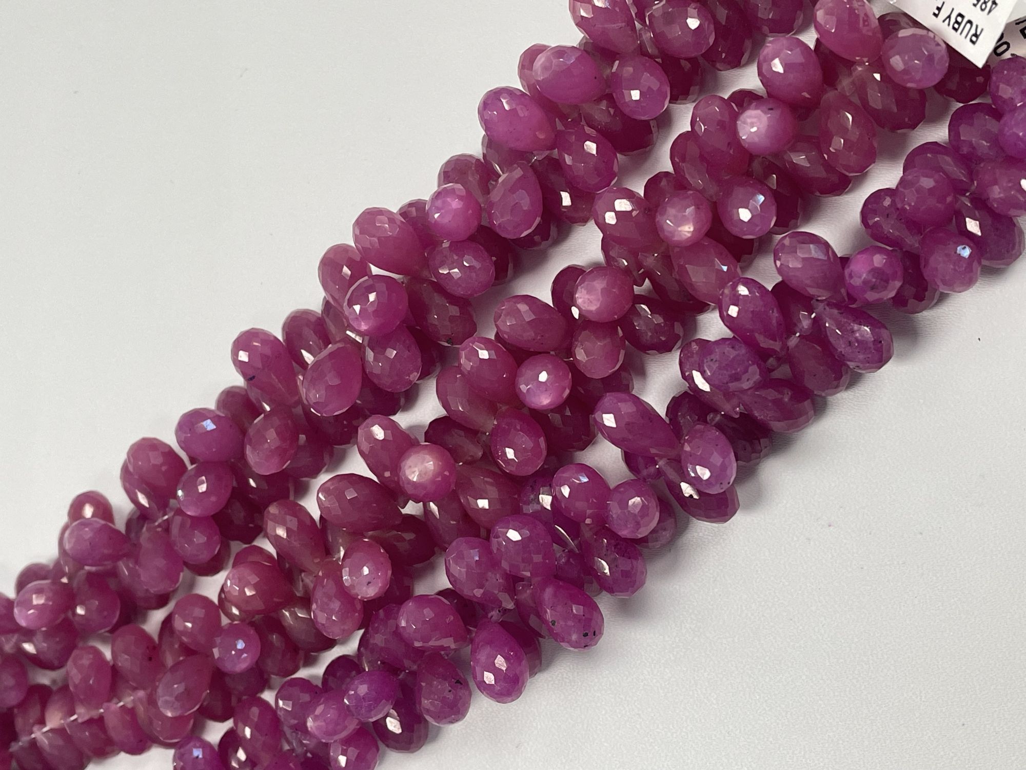 Pink Sapphire Drop Faceted