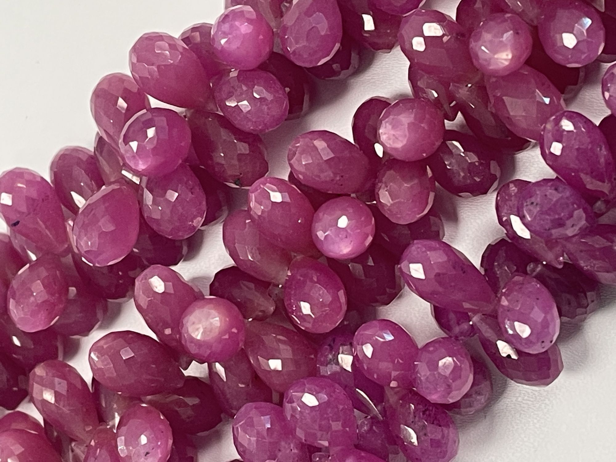Pink Sapphire Drop Faceted