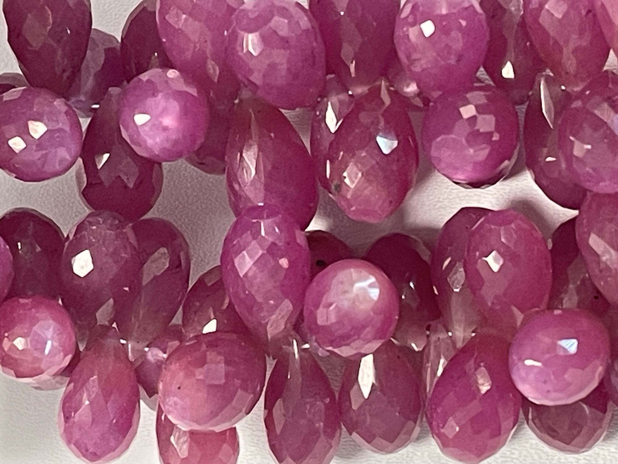 Pink Sapphire Drop Faceted