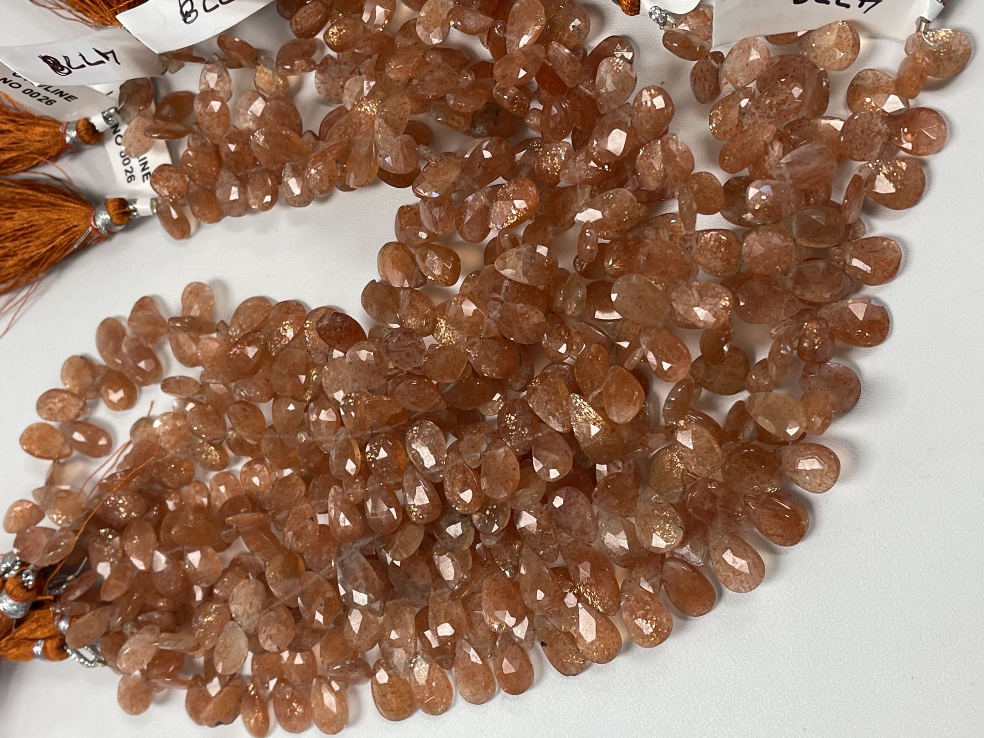 Sunstone Pear Faceted