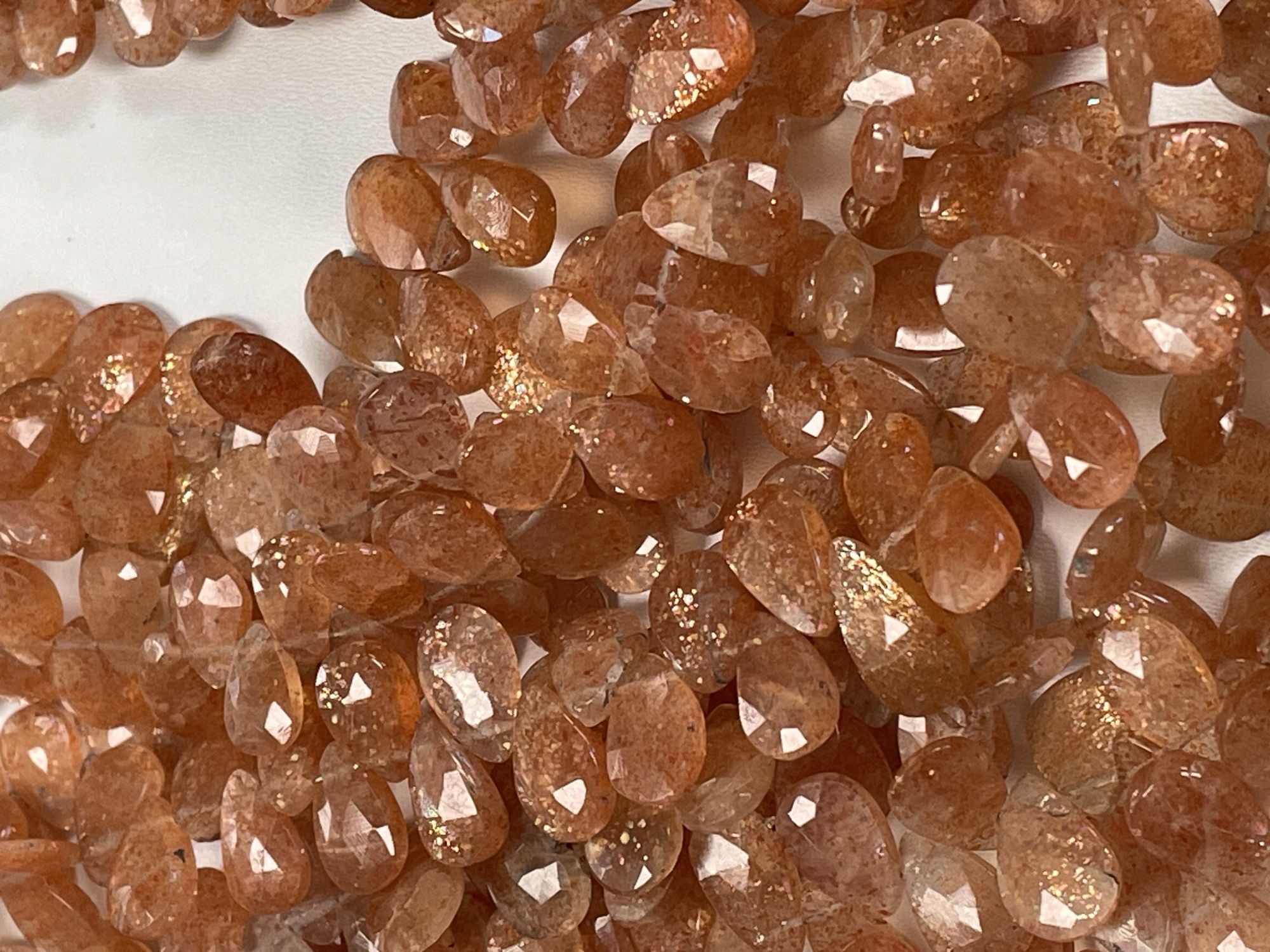Sunstone Pear Faceted
