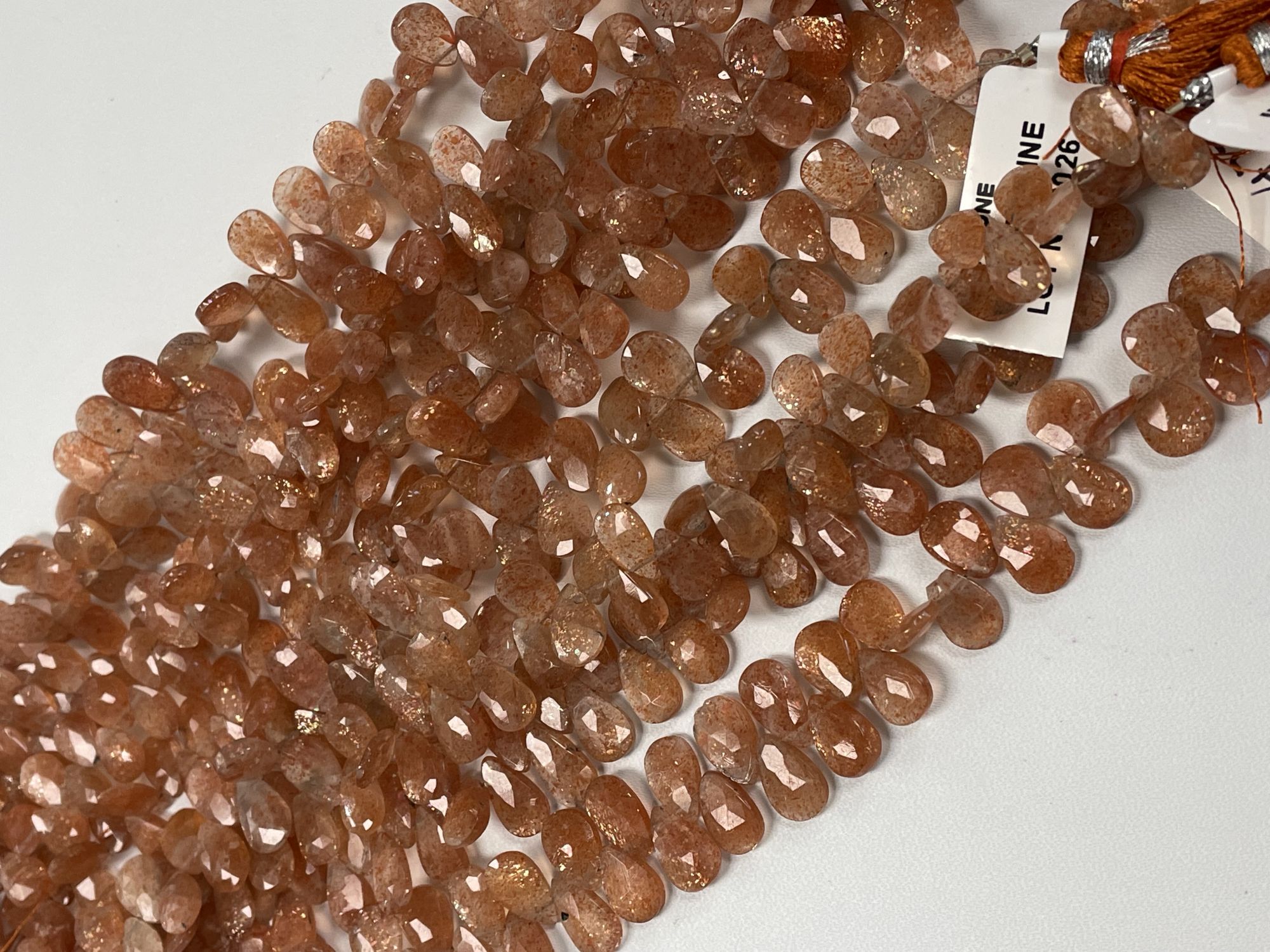 Sunstone Pear Faceted