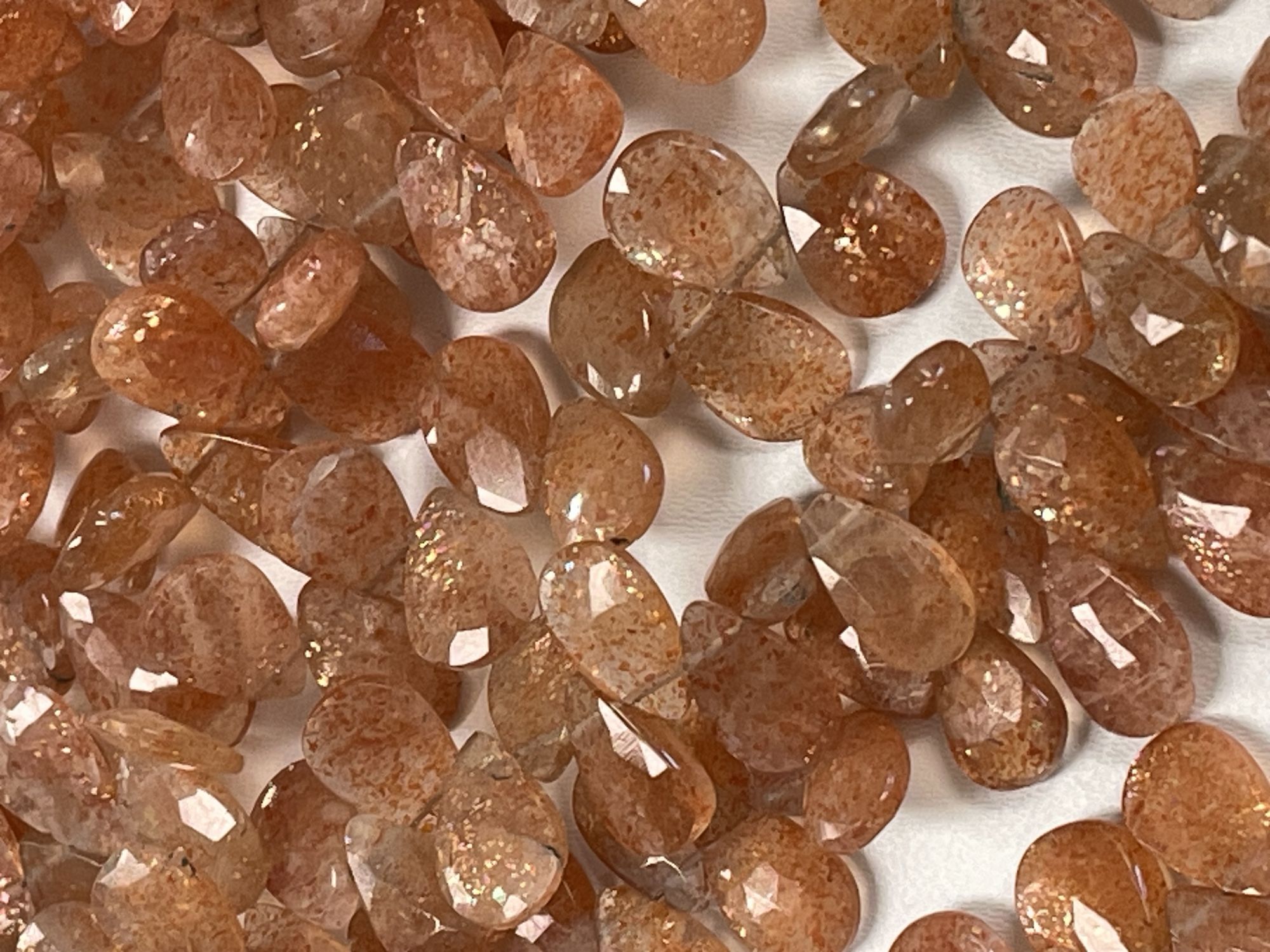 Sunstone Pear Faceted
