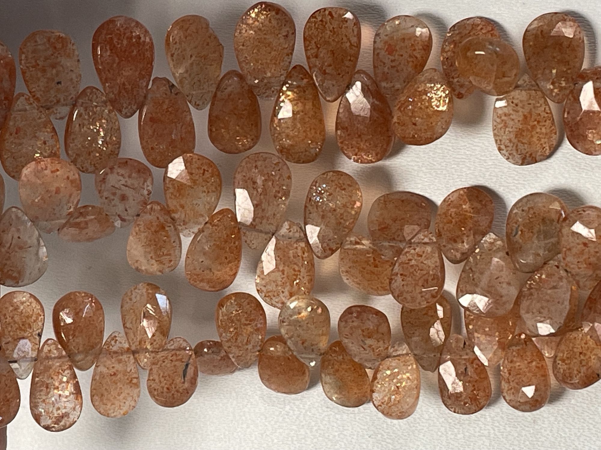 Sunstone Pear Faceted