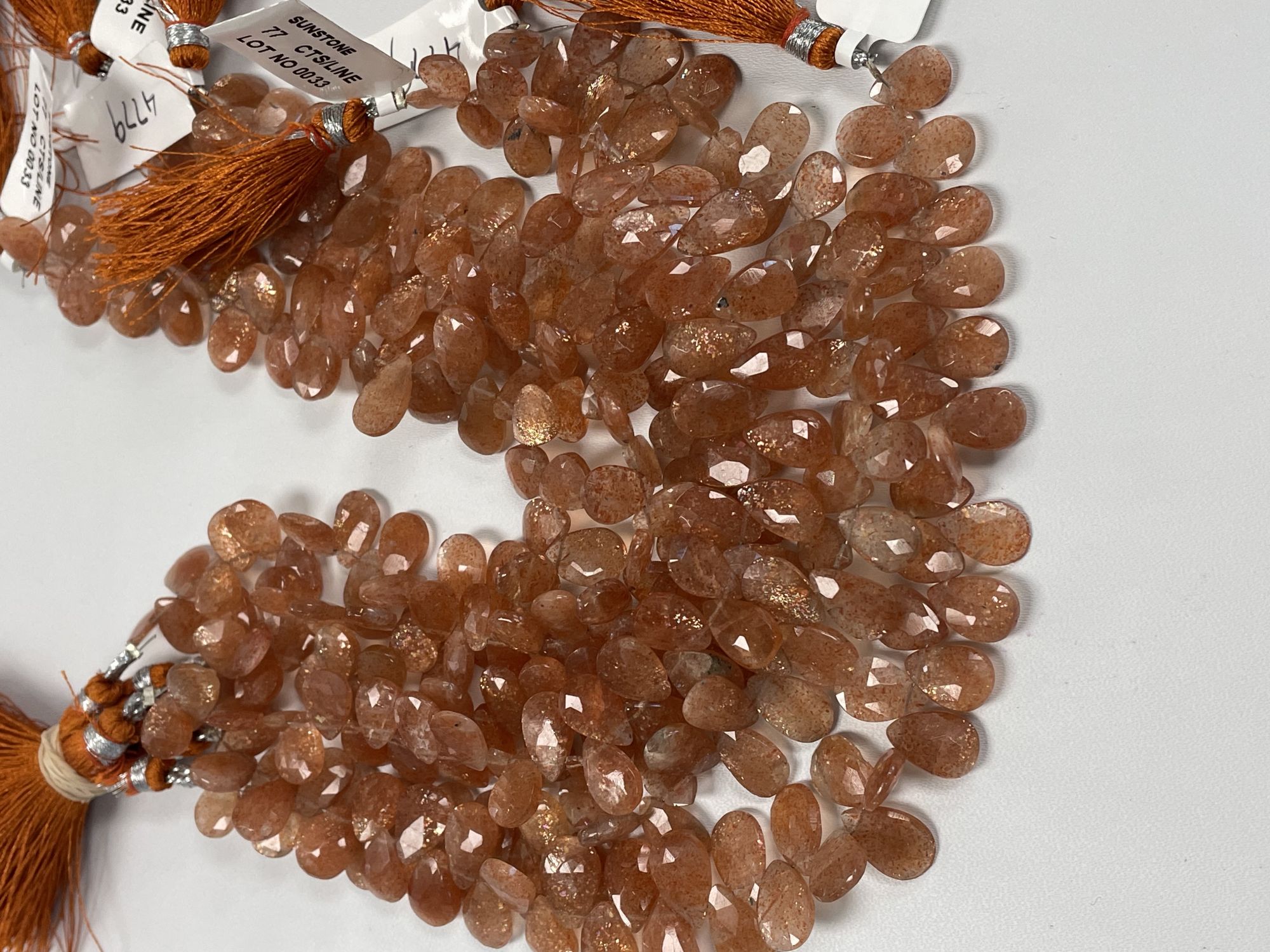 Sunstone Pear Faceted
