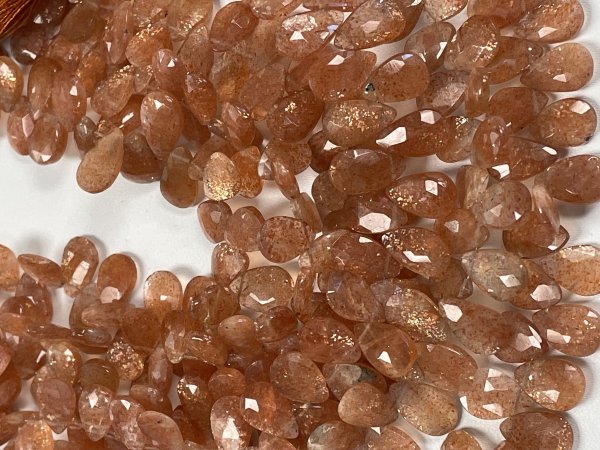 Sunstone Pear Faceted