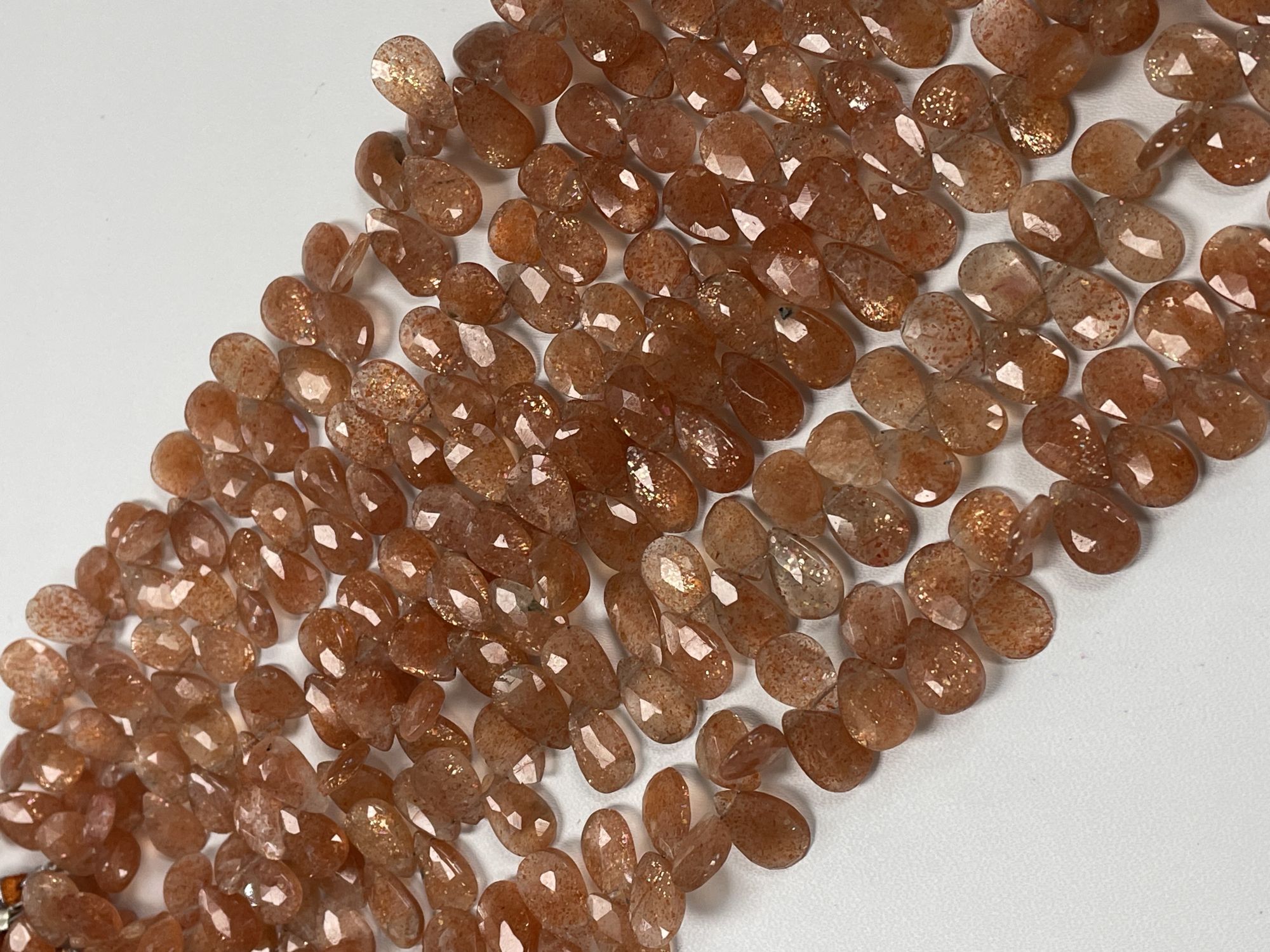 Sunstone Pear Faceted