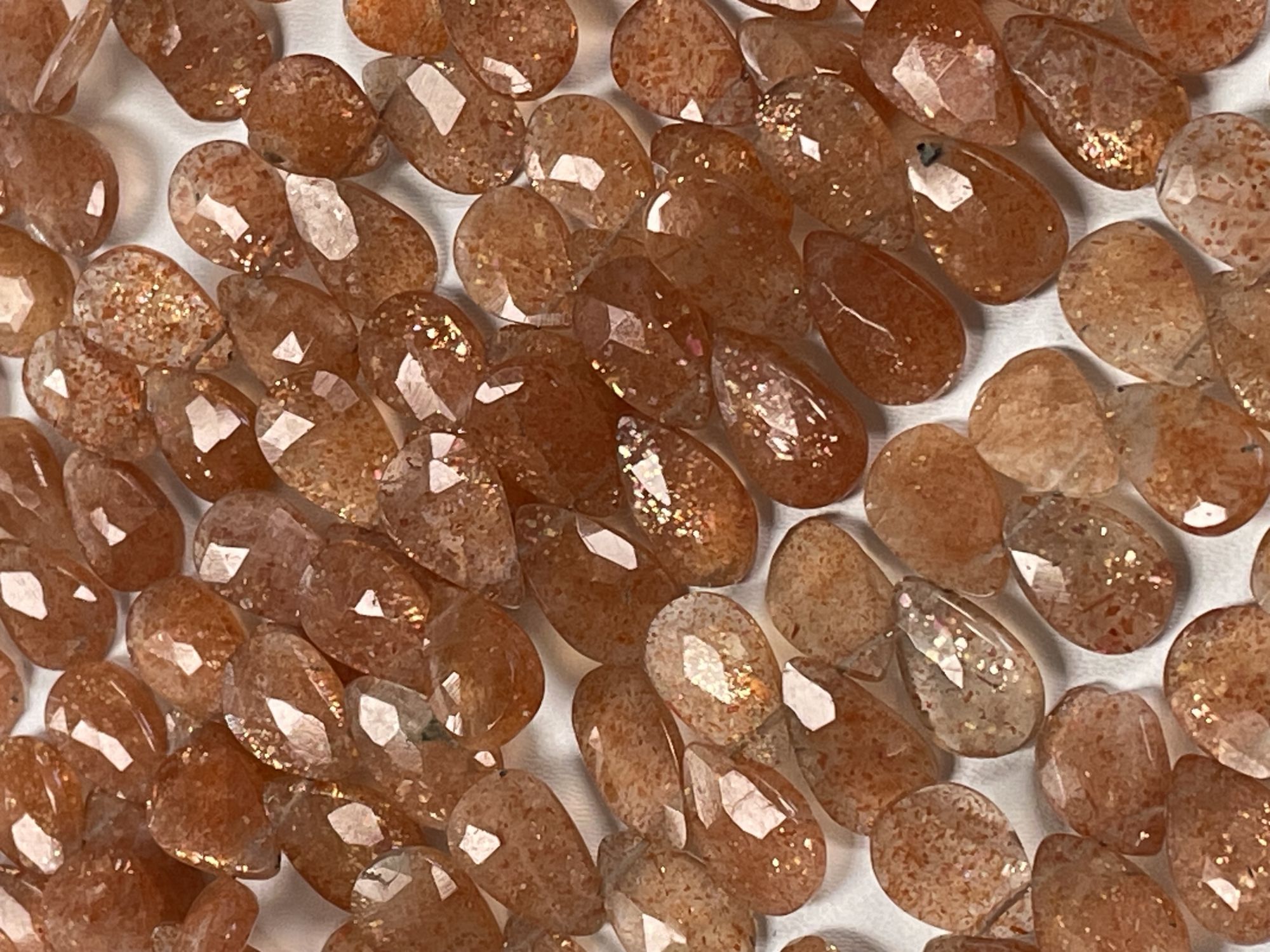 Sunstone Pear Faceted