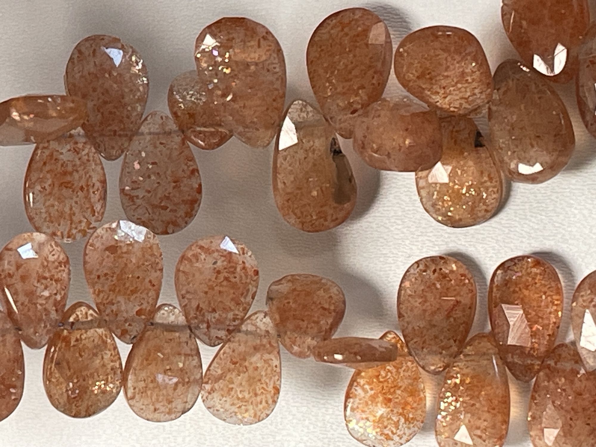 Sunstone Pear Faceted