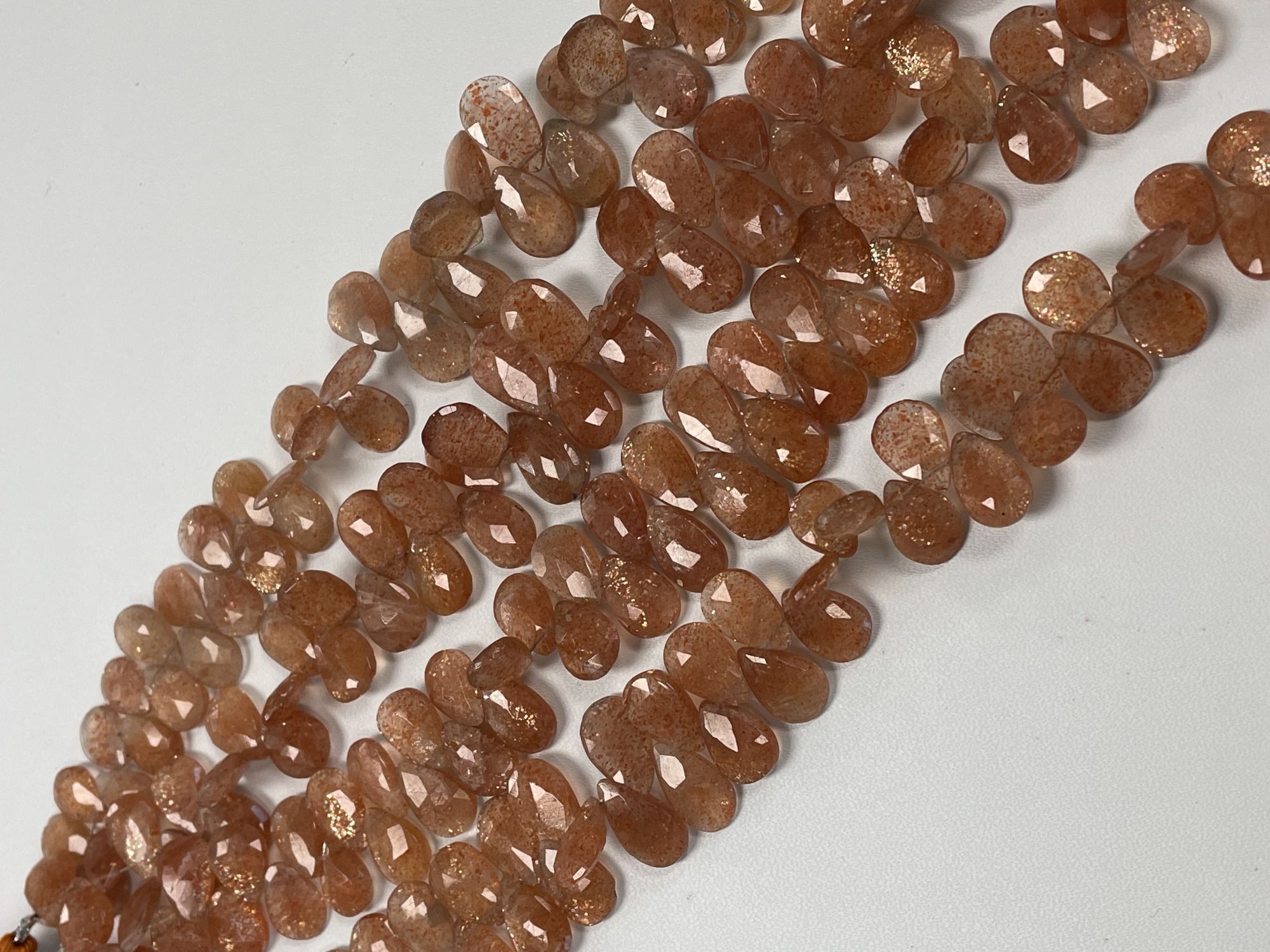 Sunstone Pear Faceted