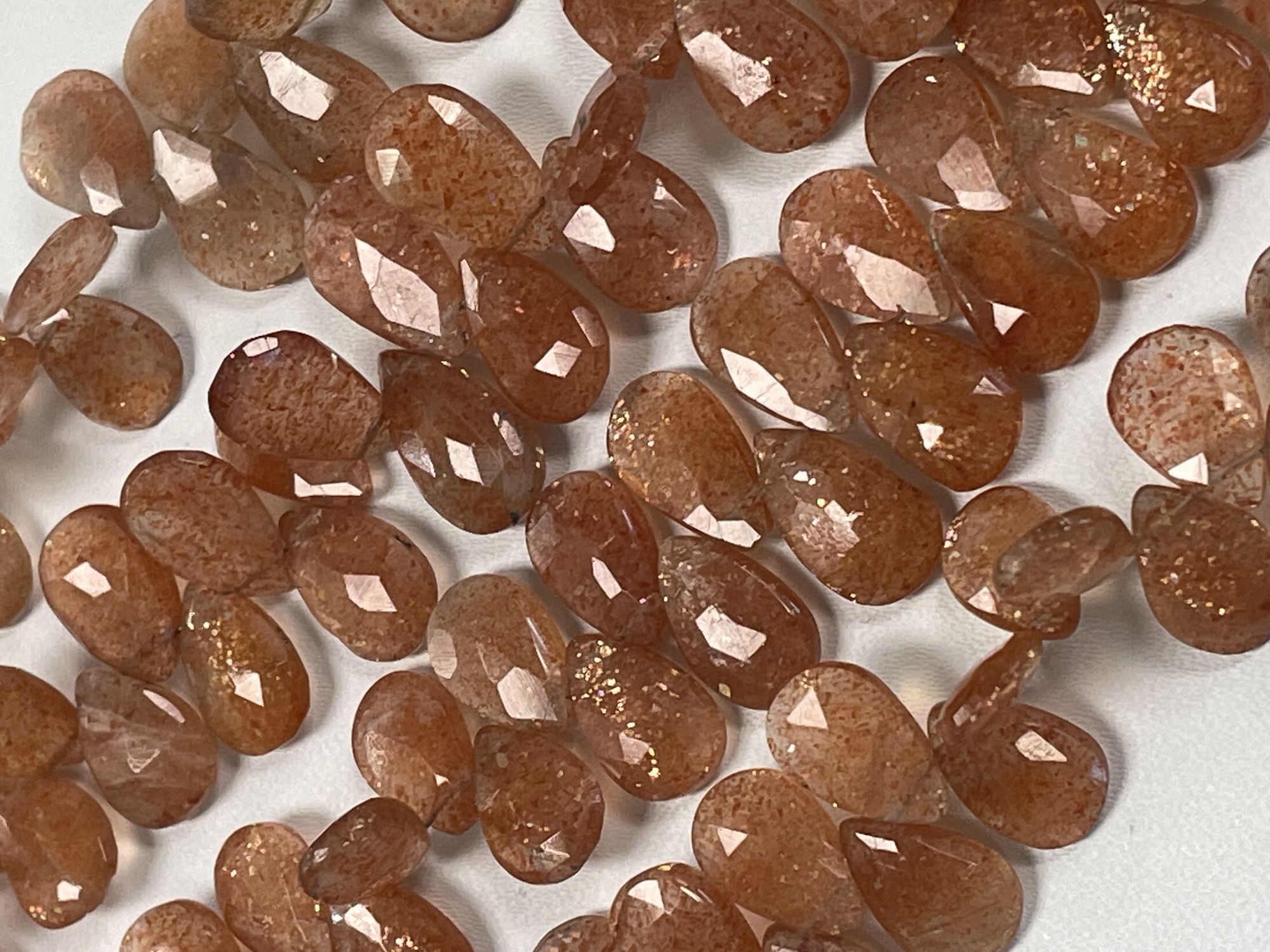 Sunstone Pear Faceted