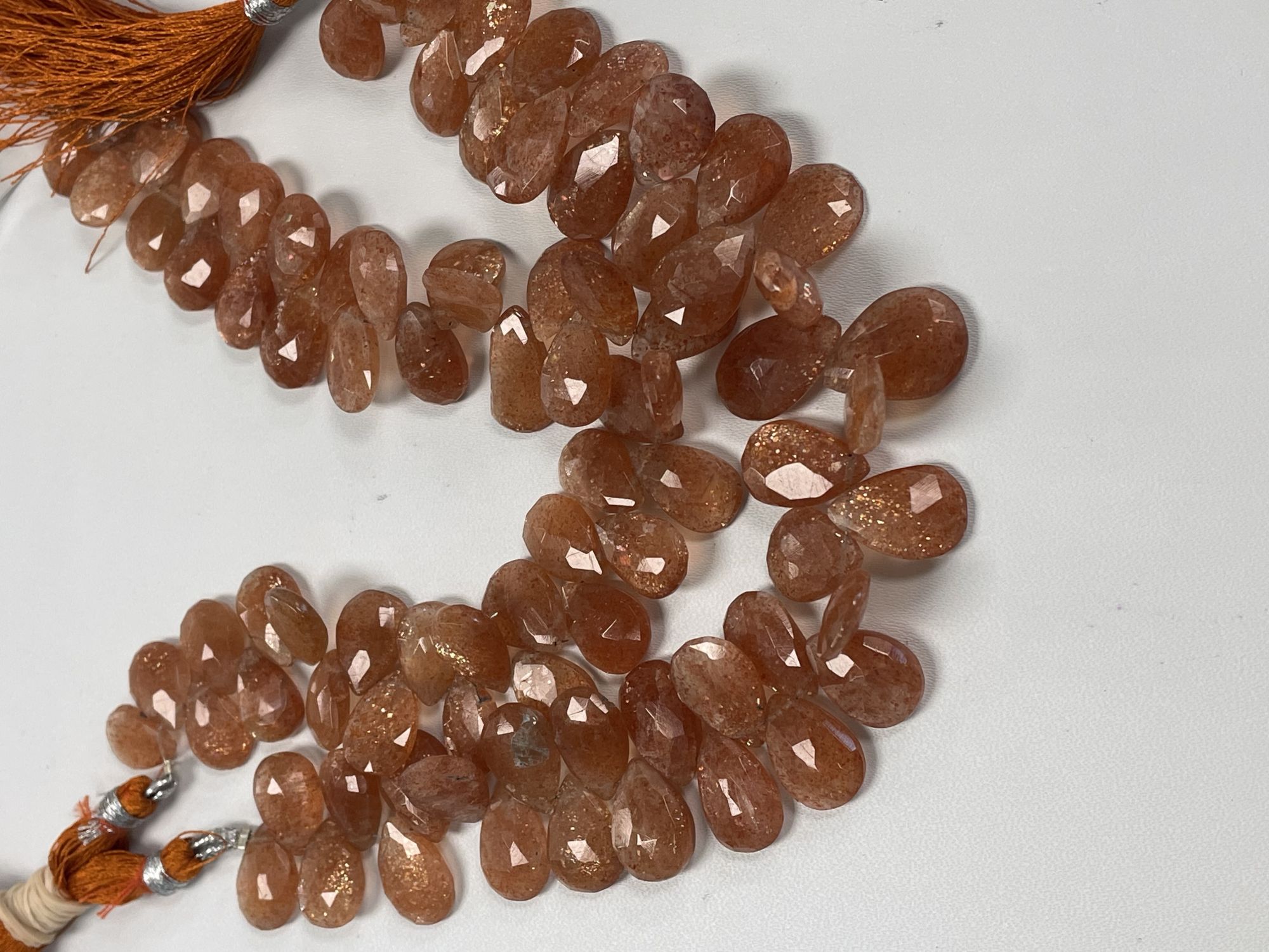 Sunstone Pear Faceted