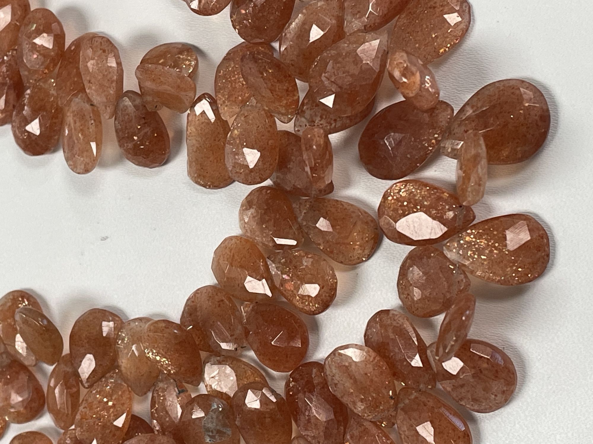 Sunstone Pear Faceted