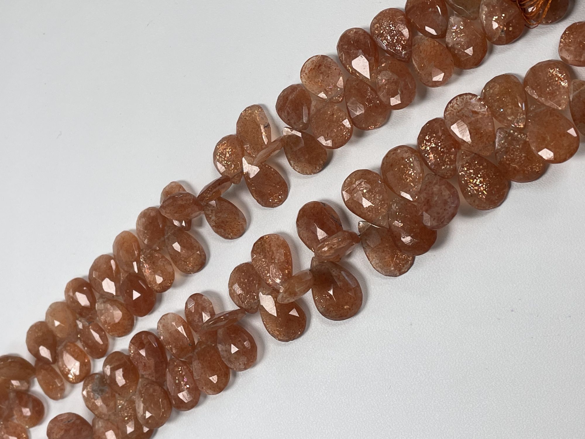 Sunstone Pear Faceted