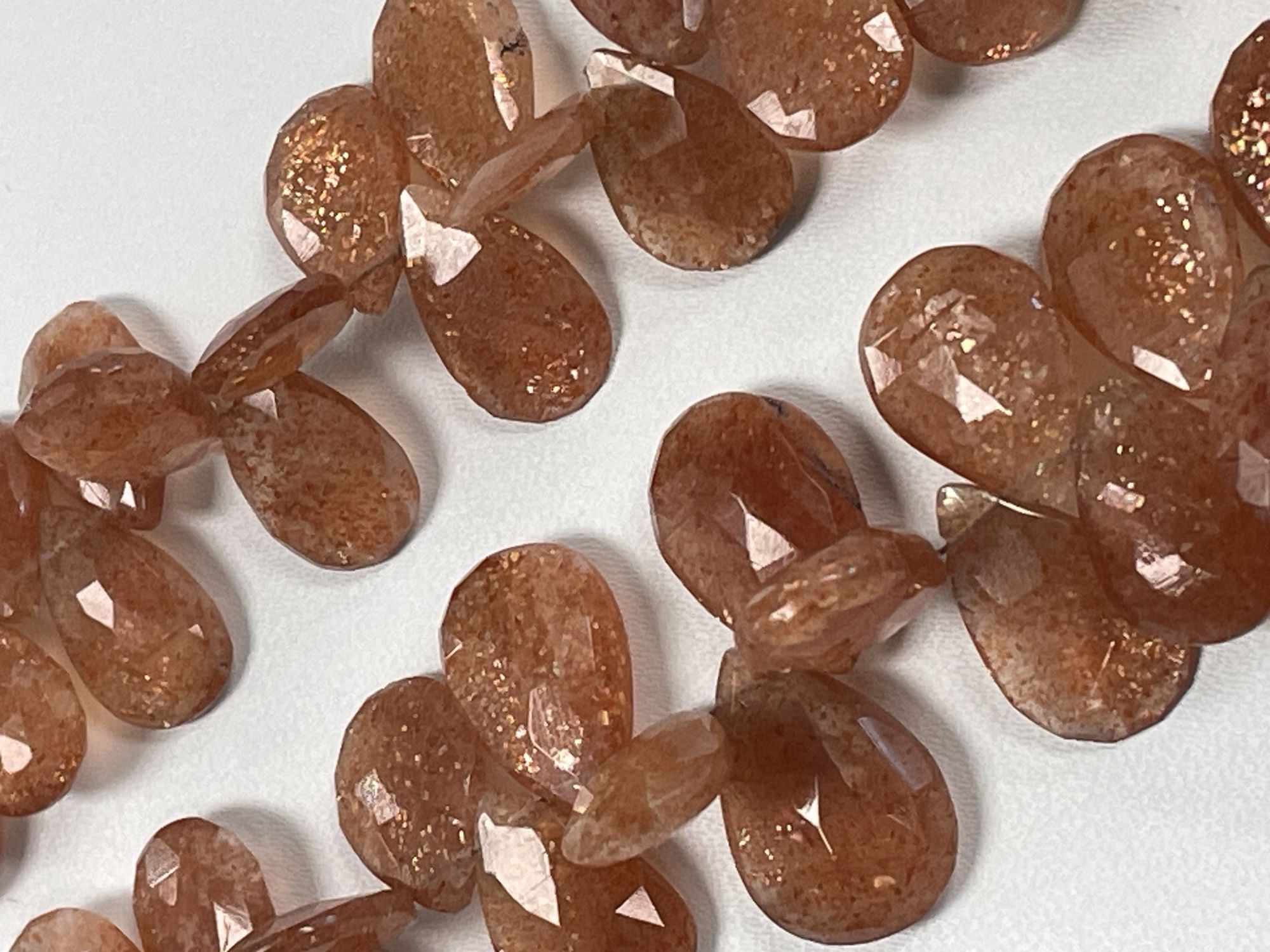 Sunstone Pear Faceted