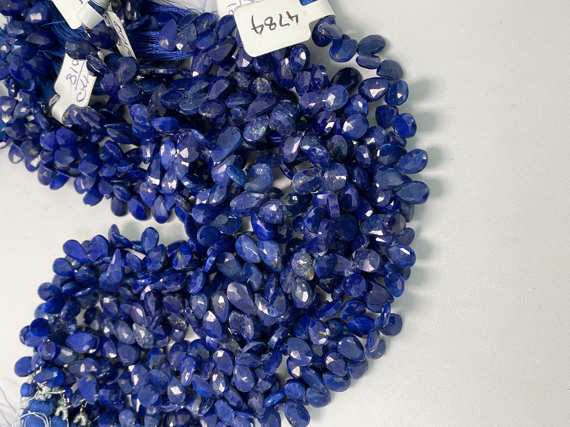 Lapis Pear Faceted