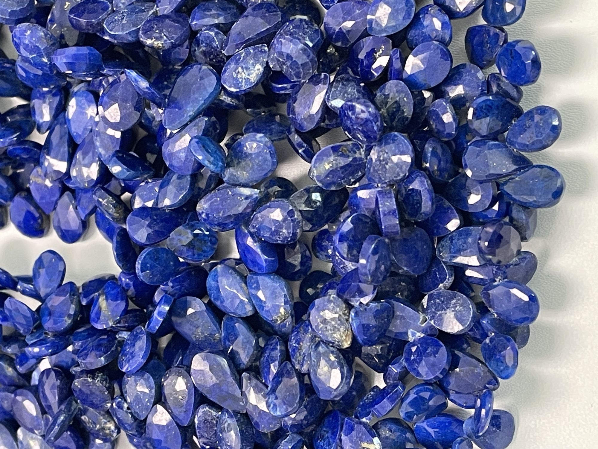 Lapis Pear Faceted