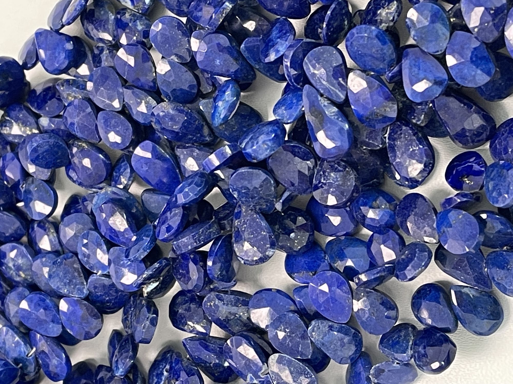 Lapis Pear Faceted