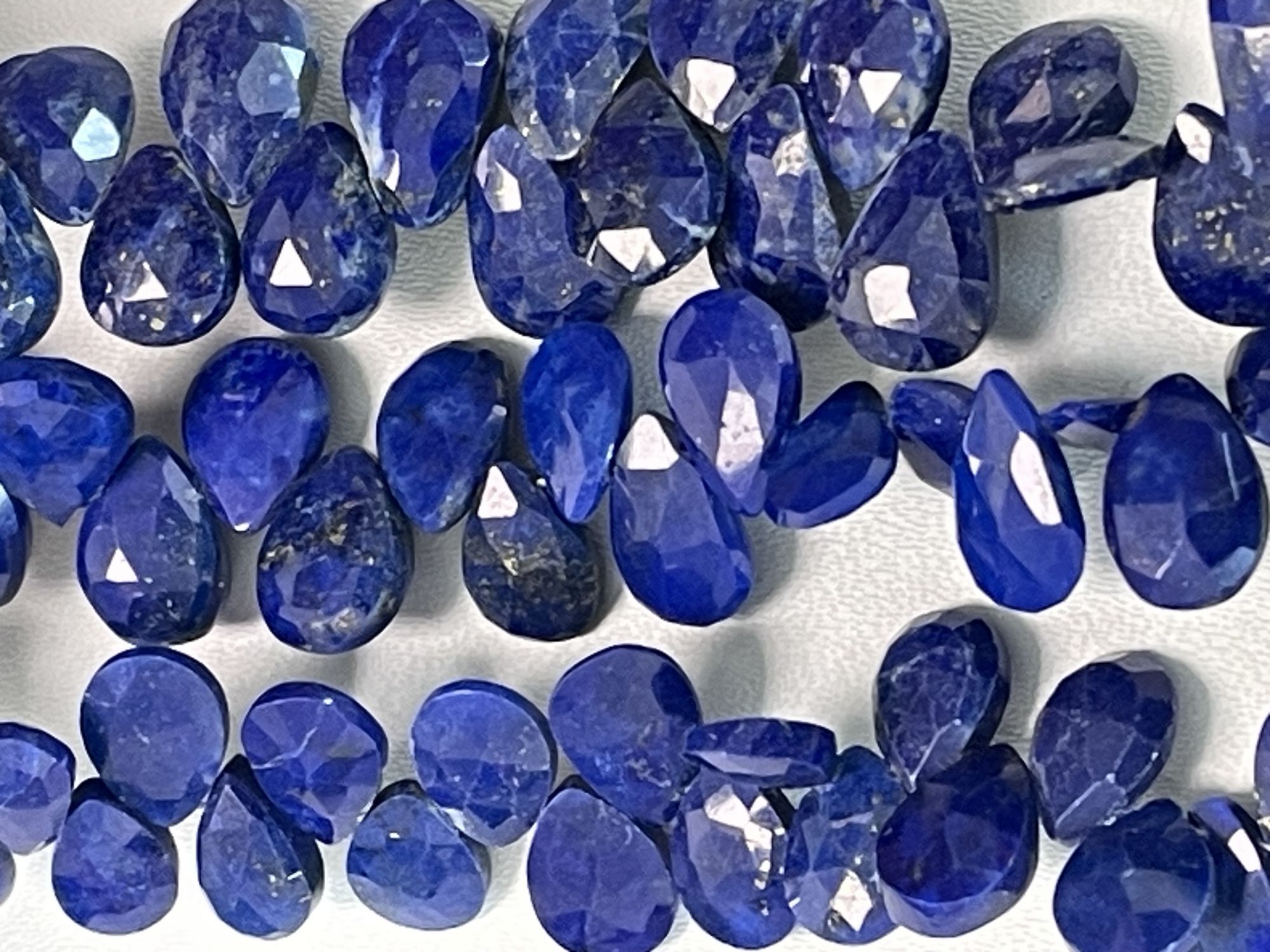 Lapis Pear Faceted