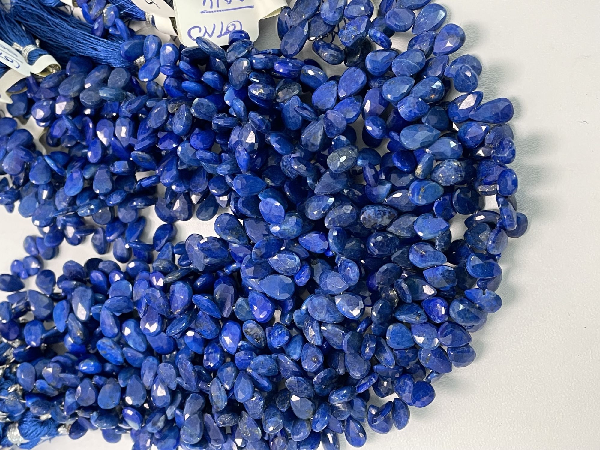 Lapis Pear Faceted
