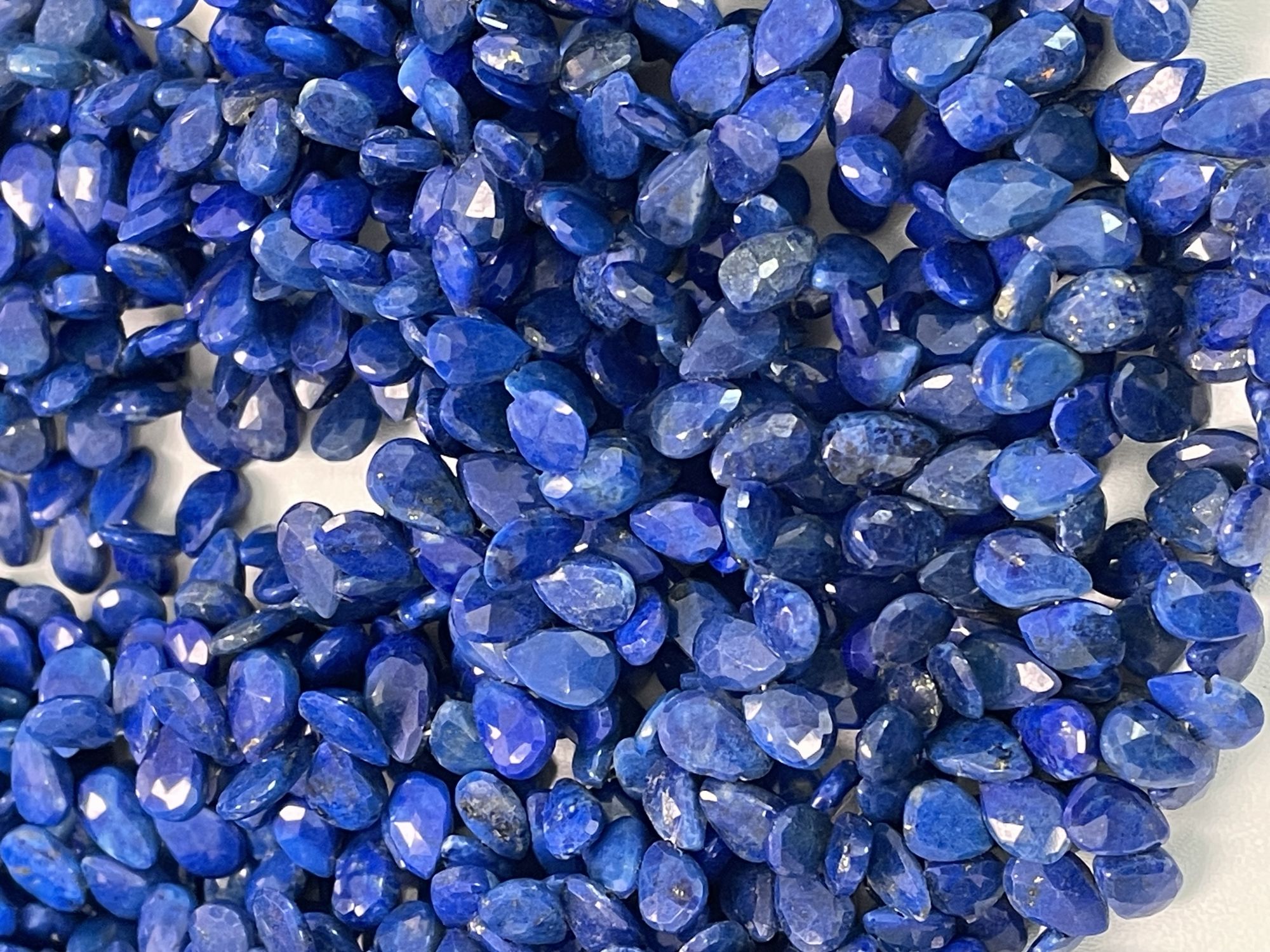Lapis Pear Faceted