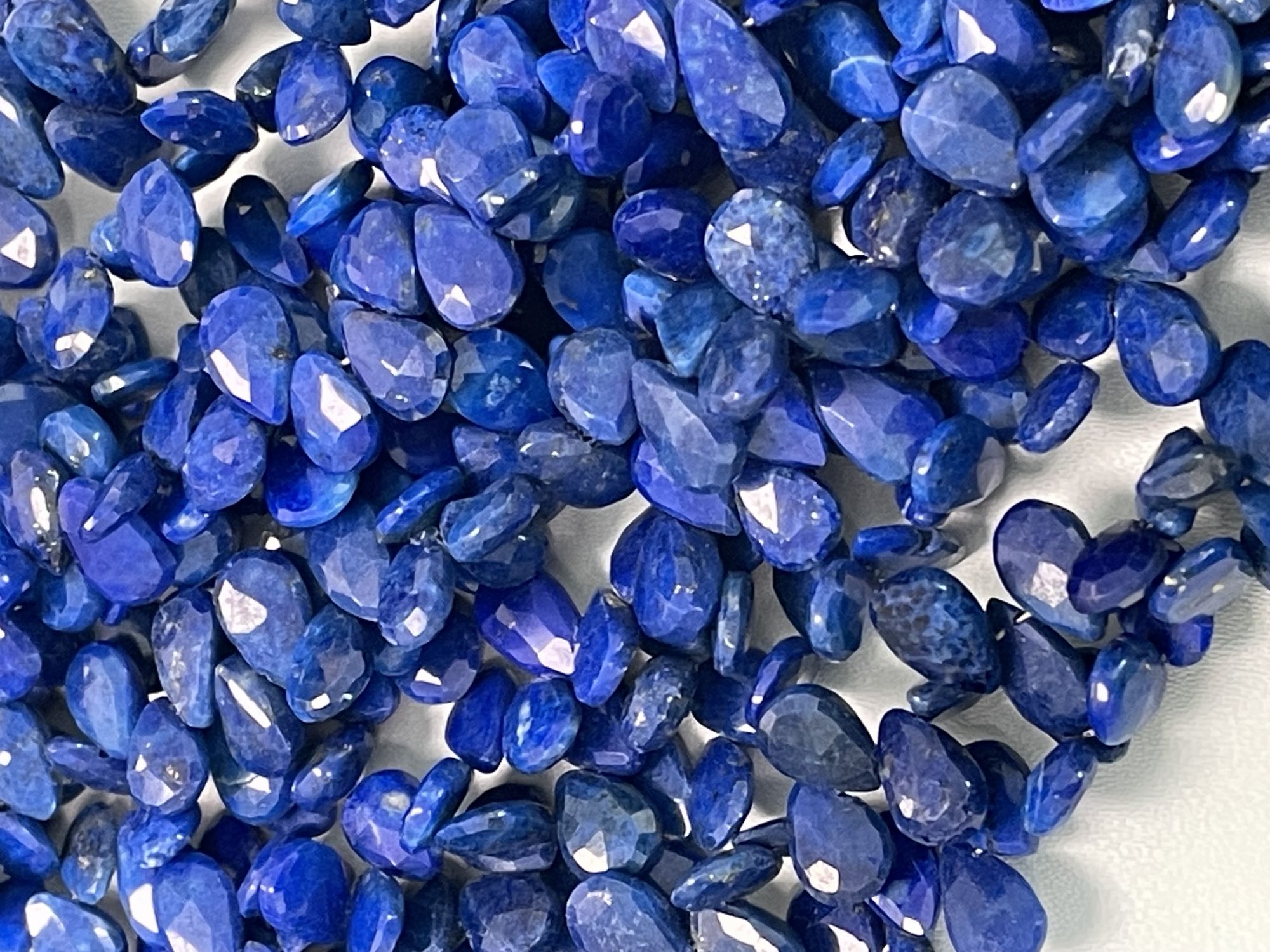 Lapis Pear Faceted