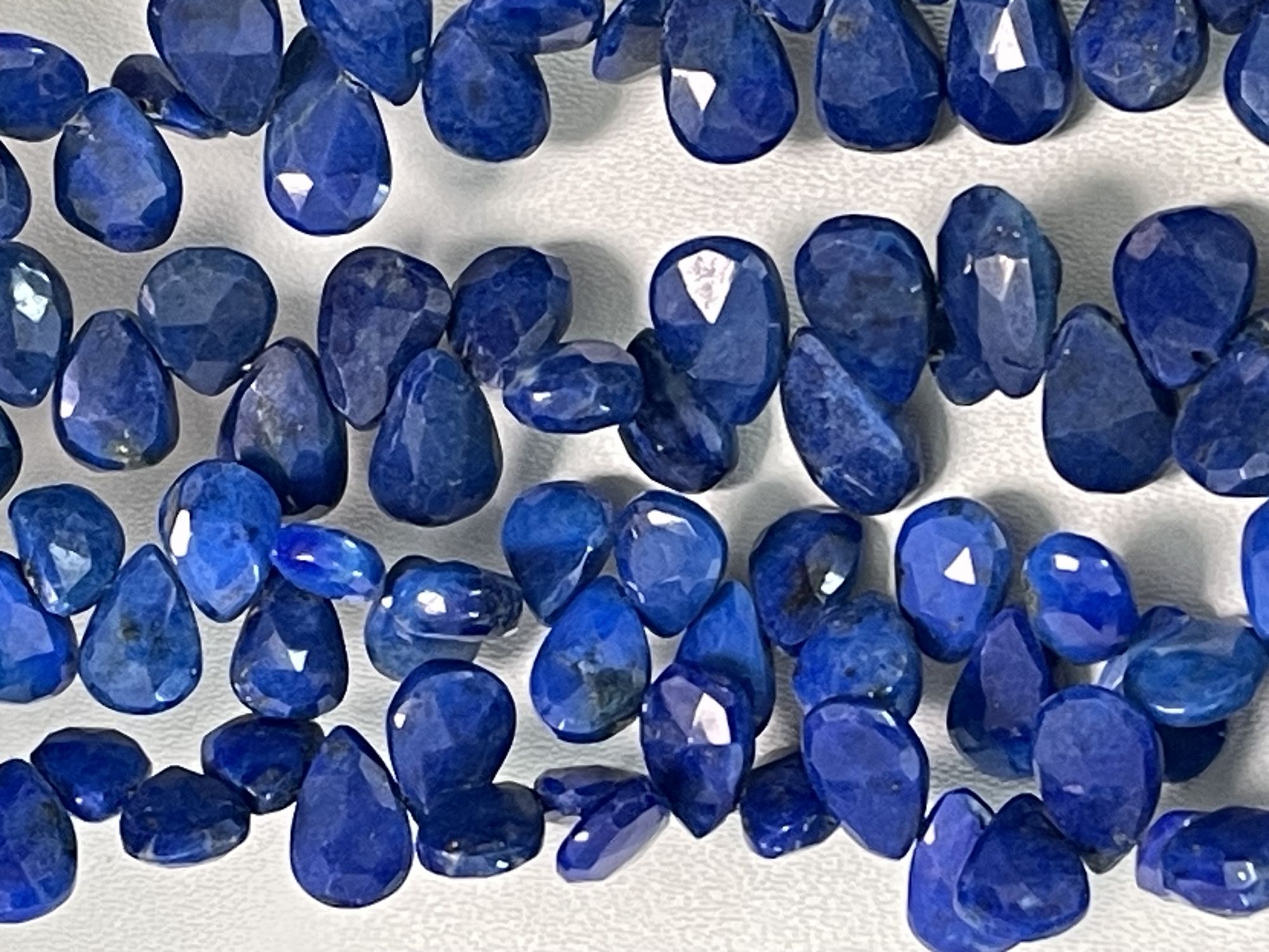 Lapis Pear Faceted