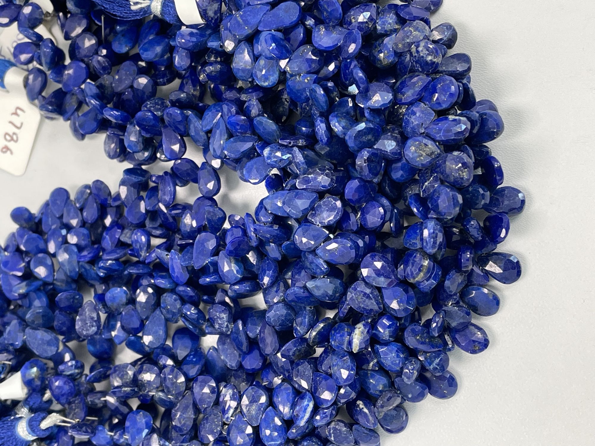 Lapis Pear Faceted