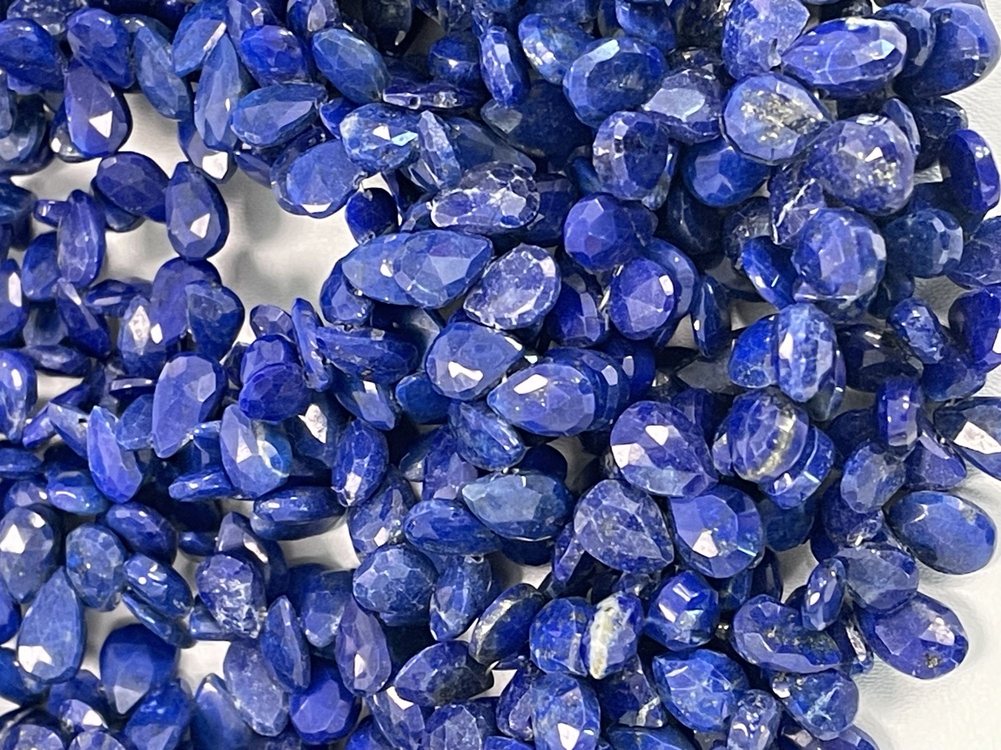 Lapis Pear Faceted