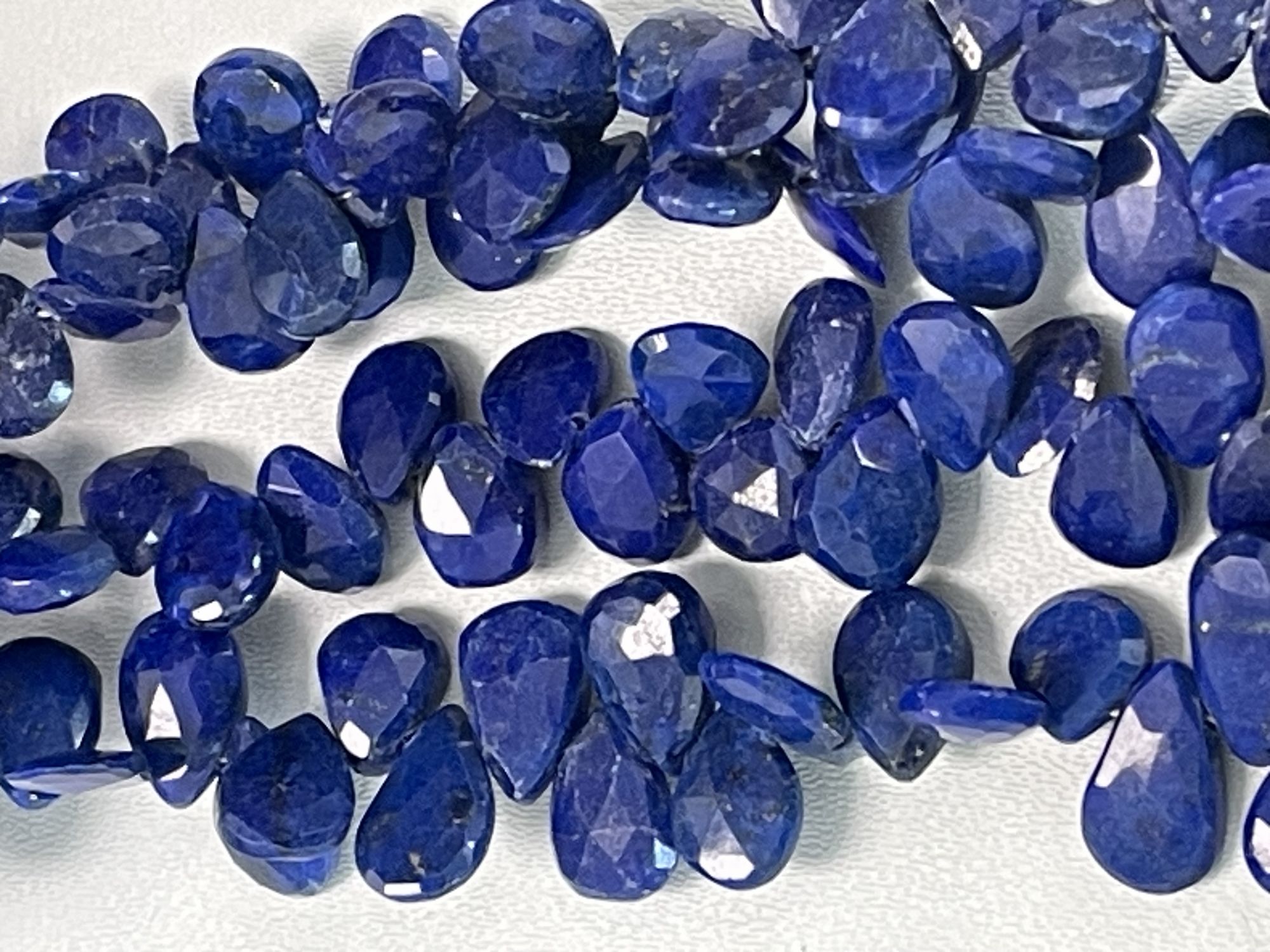 Lapis Pear Faceted