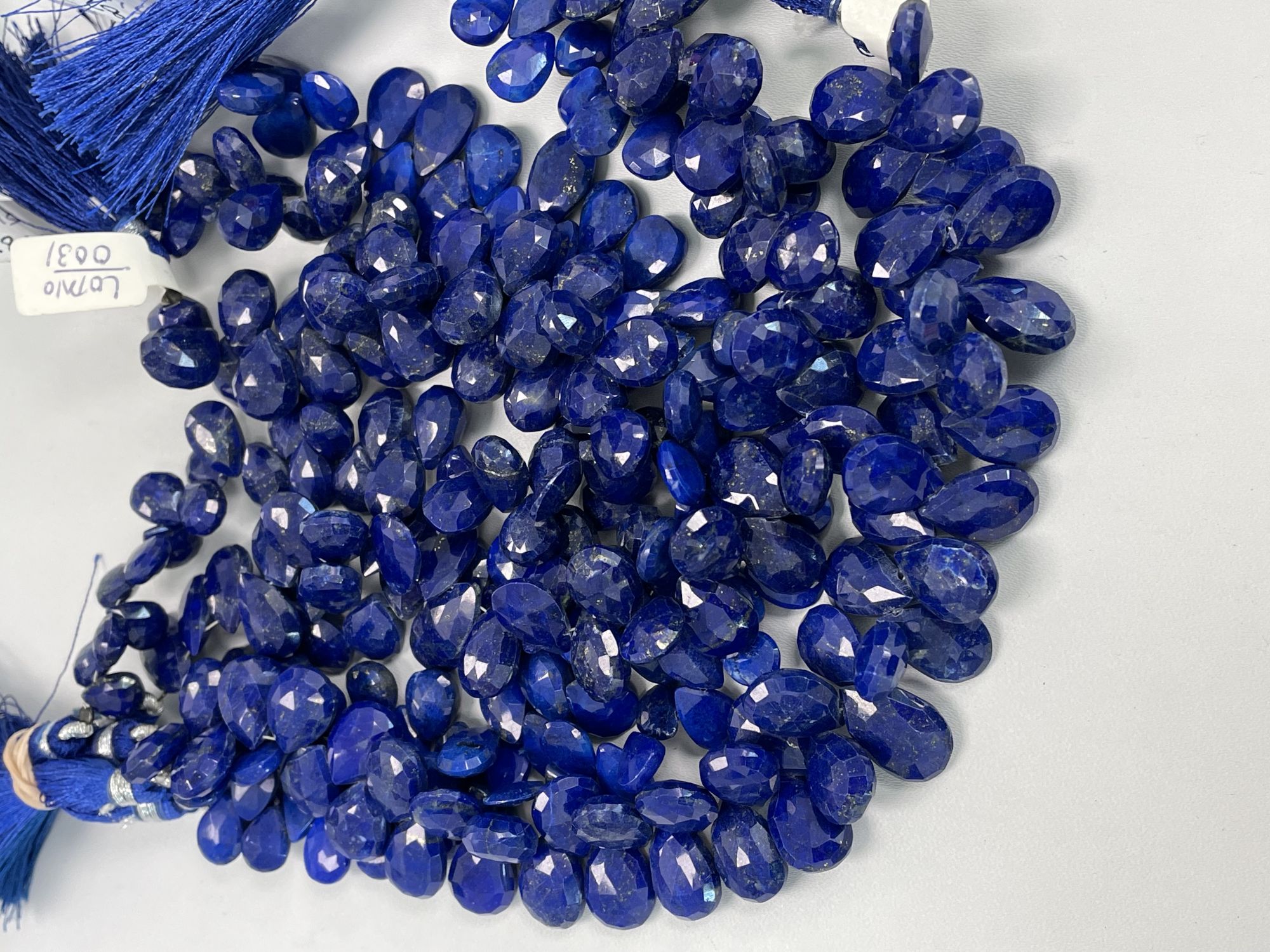 Lapis Pear Faceted