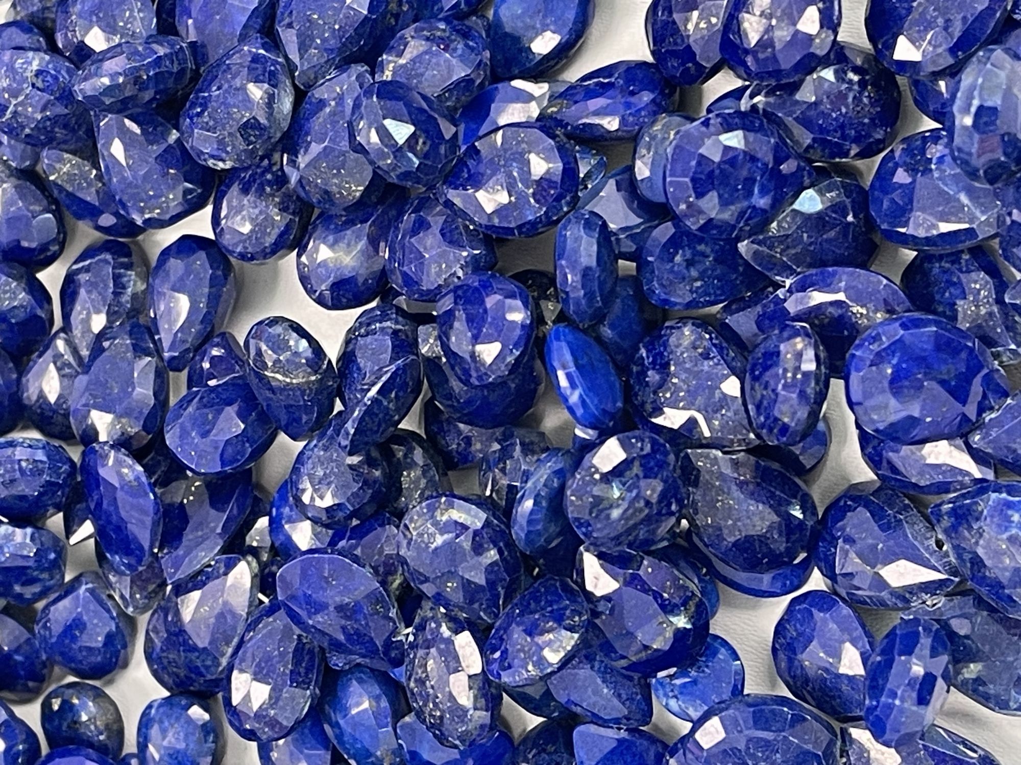 Lapis Pear Faceted