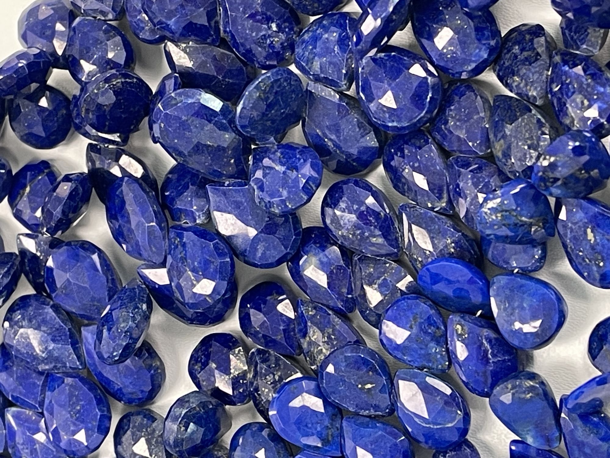 Lapis Pear Faceted