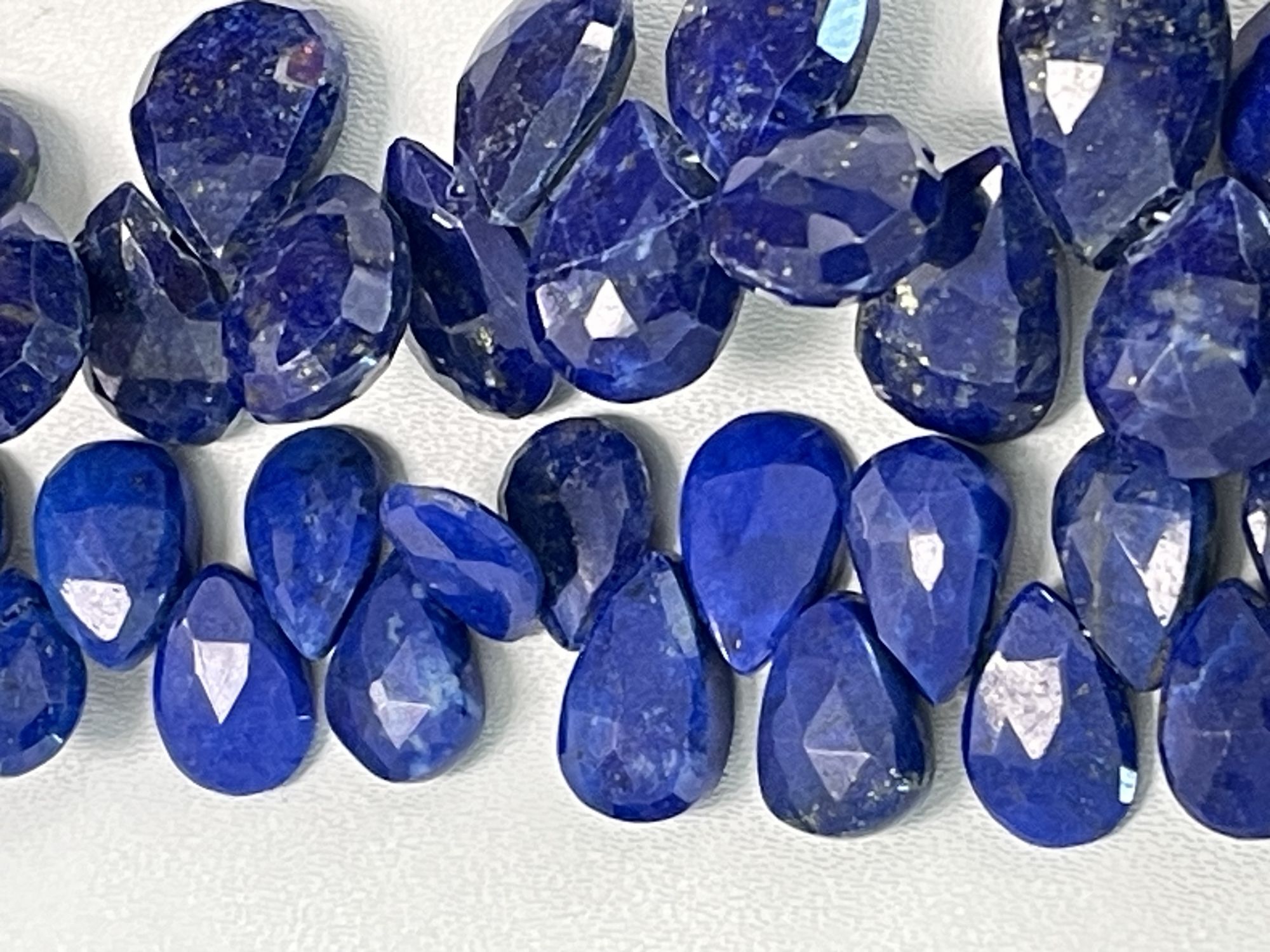 Lapis Pear Faceted