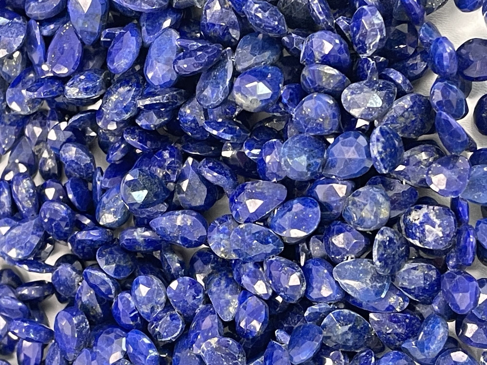 Lapis Pear Faceted