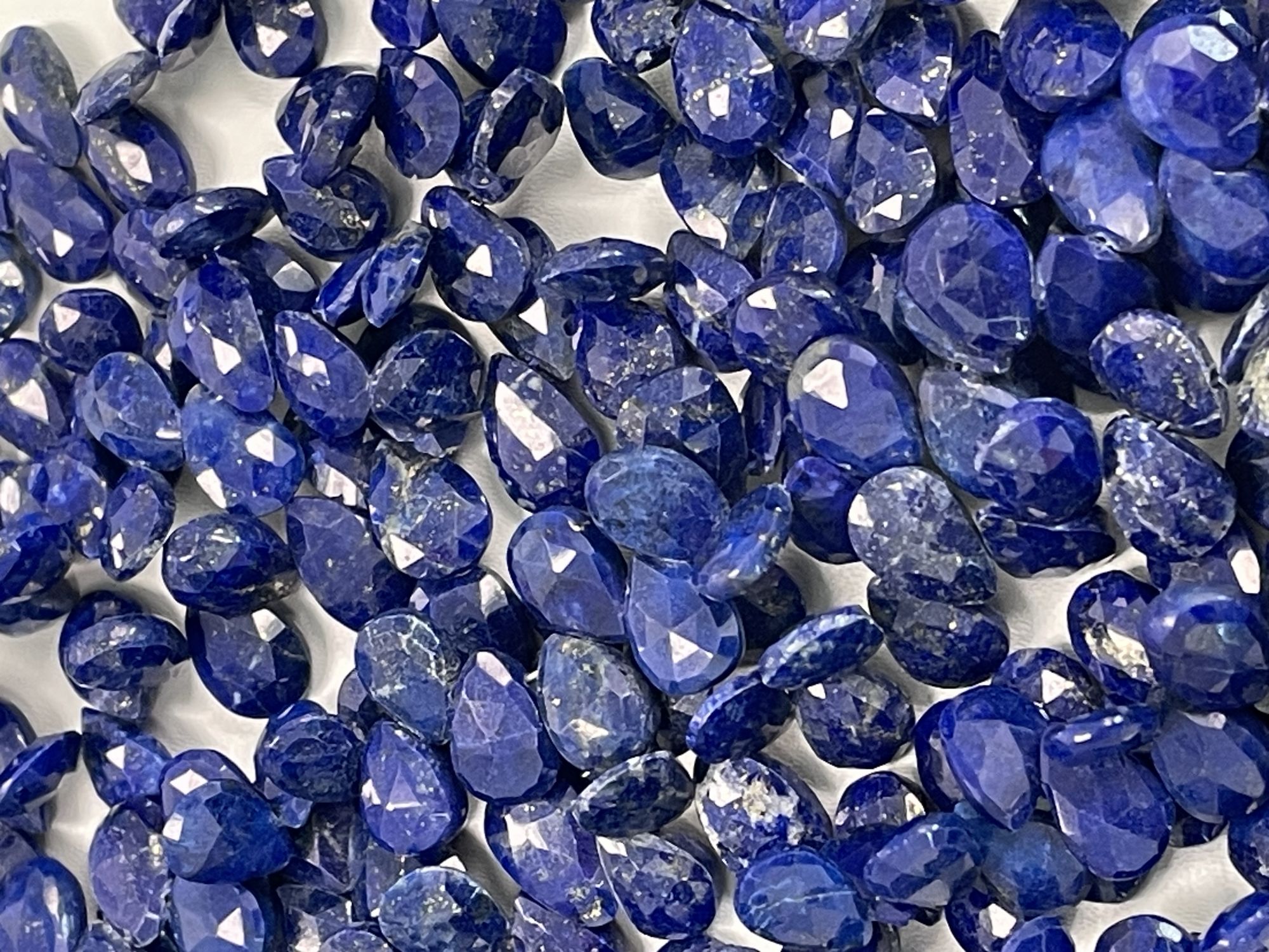 Lapis Pear Faceted