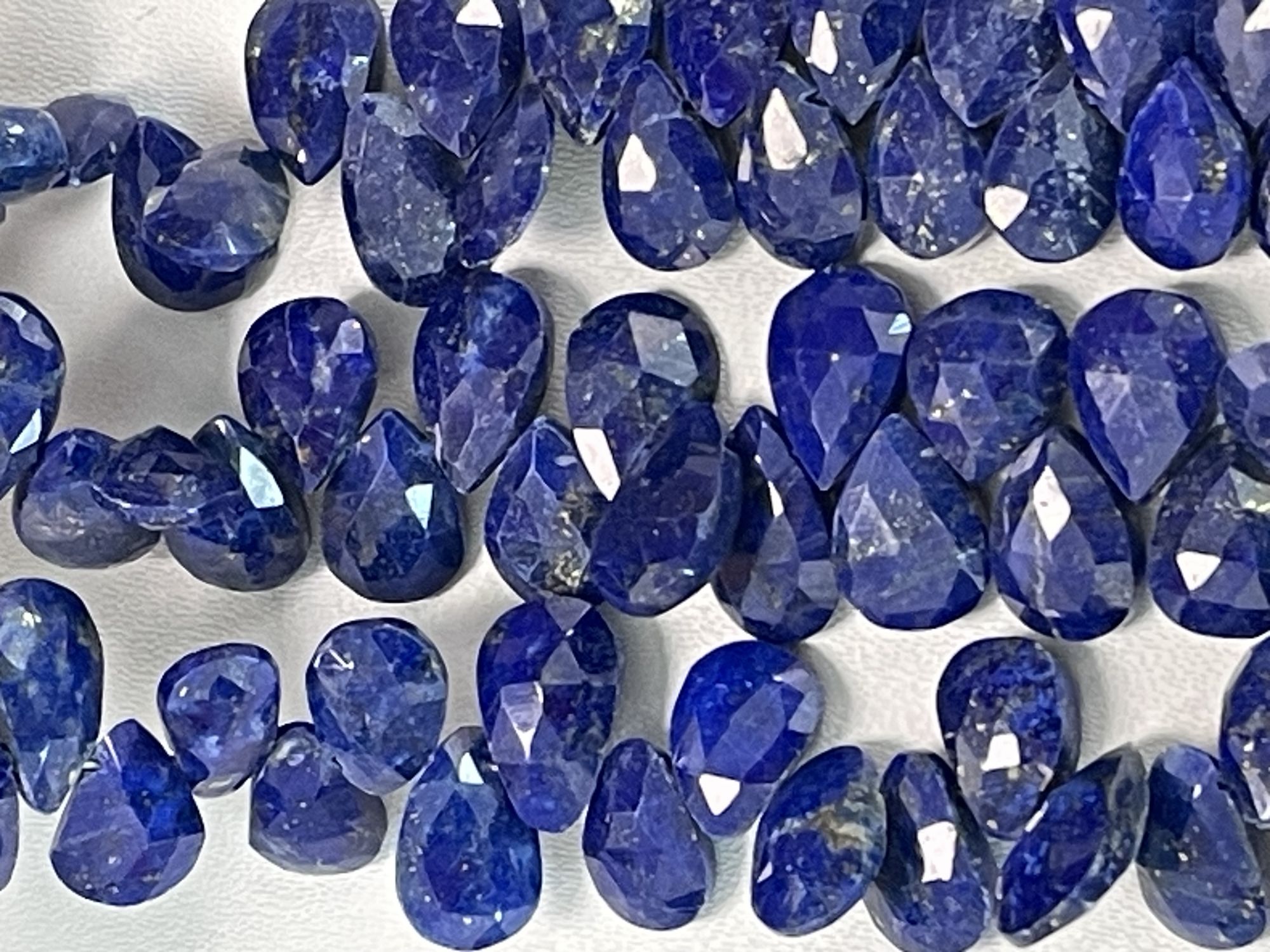 Lapis Pear Faceted