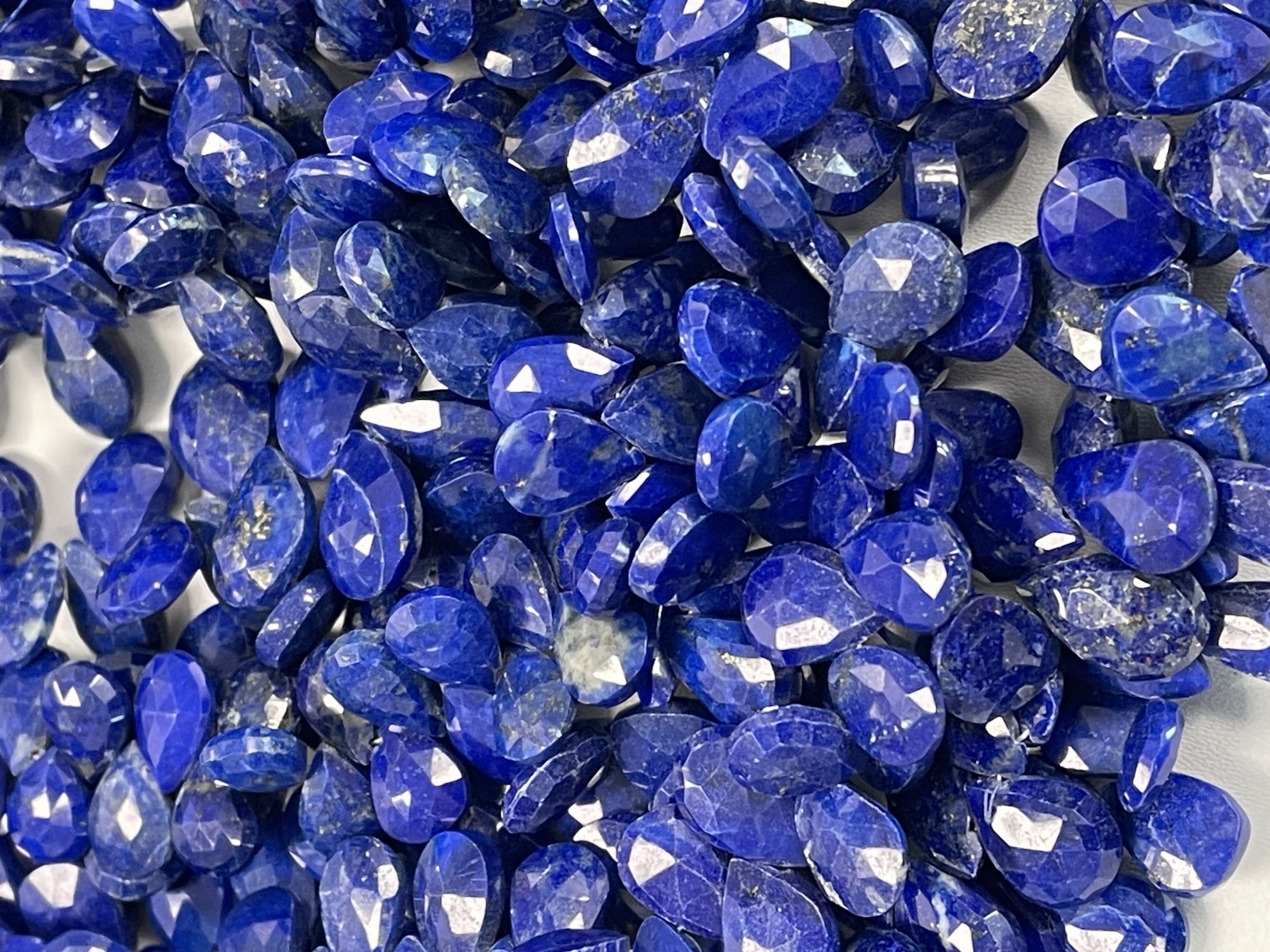 Lapis Pear Faceted