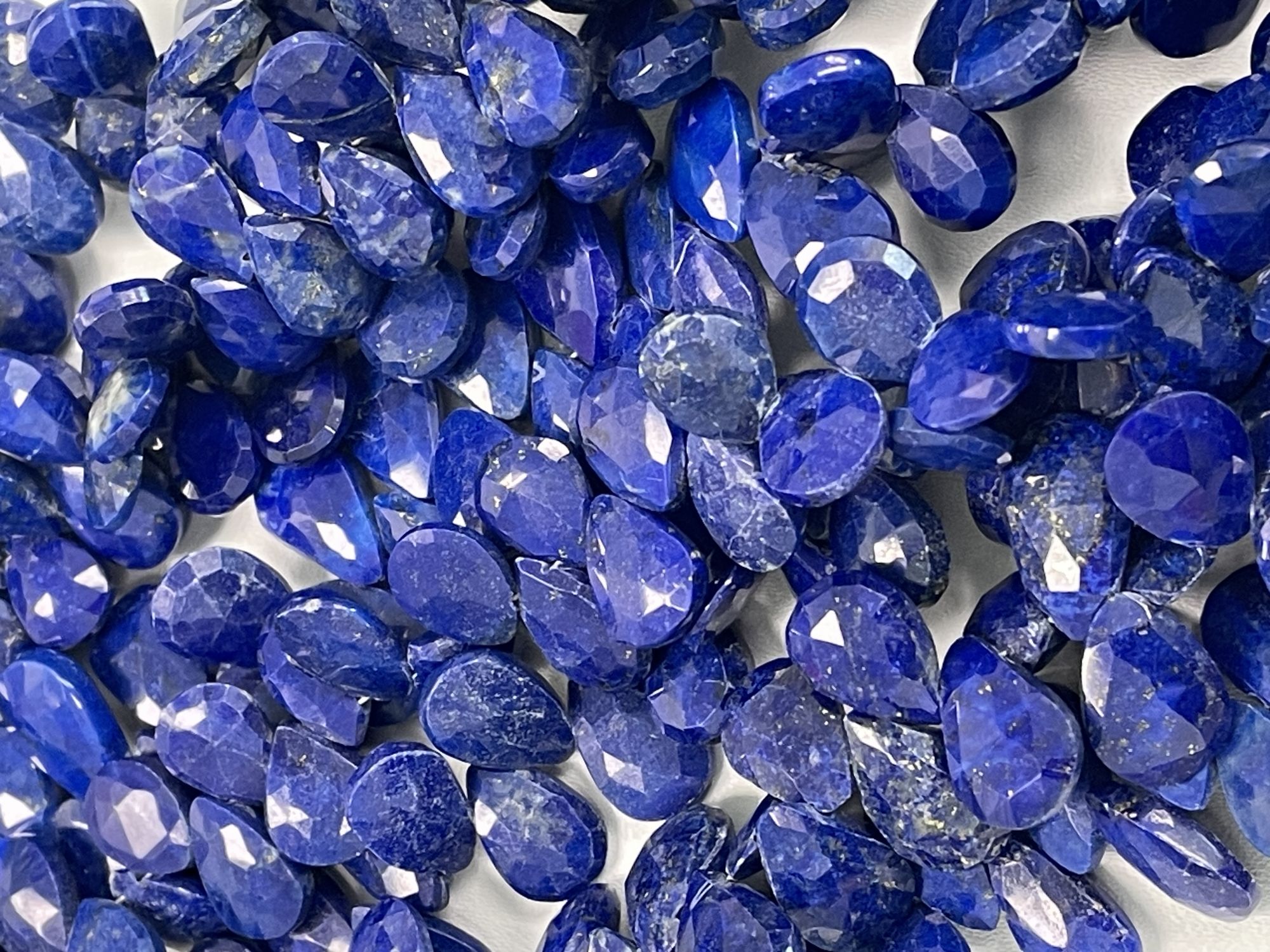 Lapis Pear Faceted
