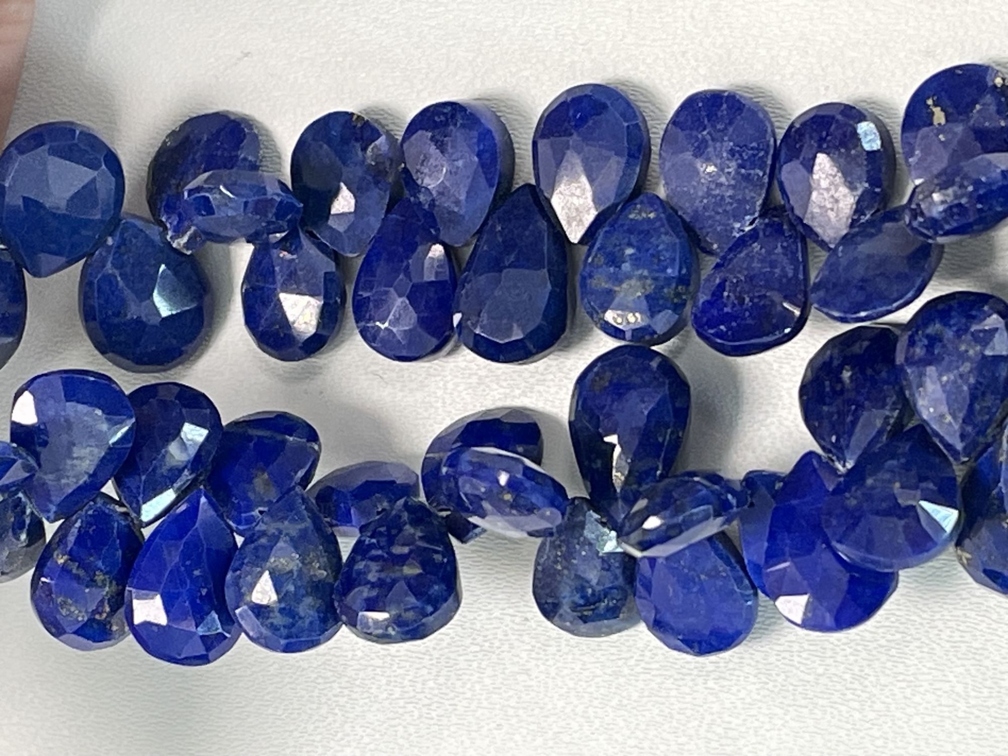 Lapis Pear Faceted