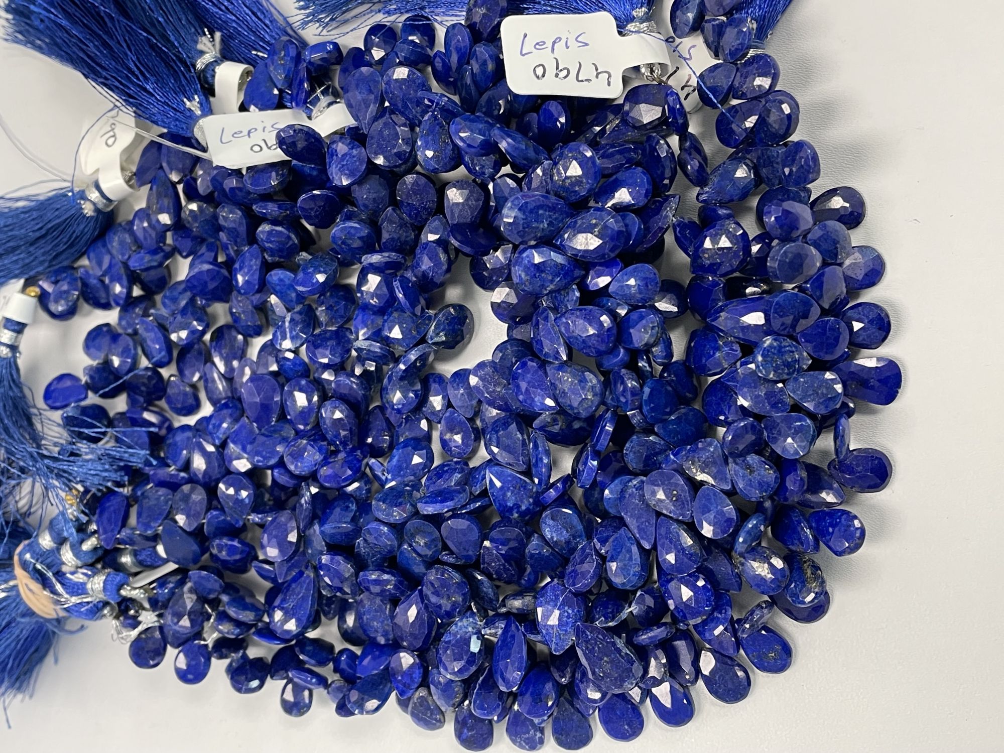 Lapis Pear Faceted